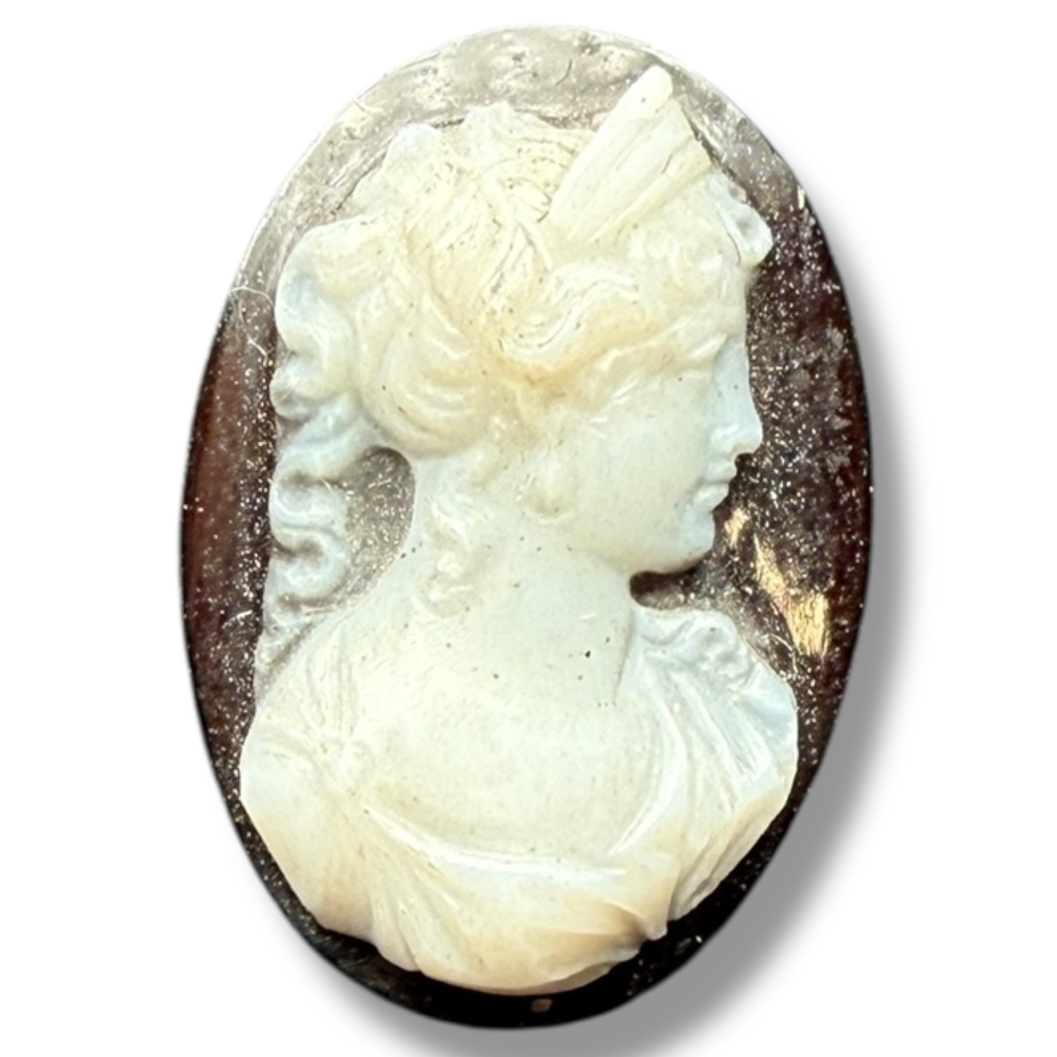 Miniature Antique Onyx Cameo