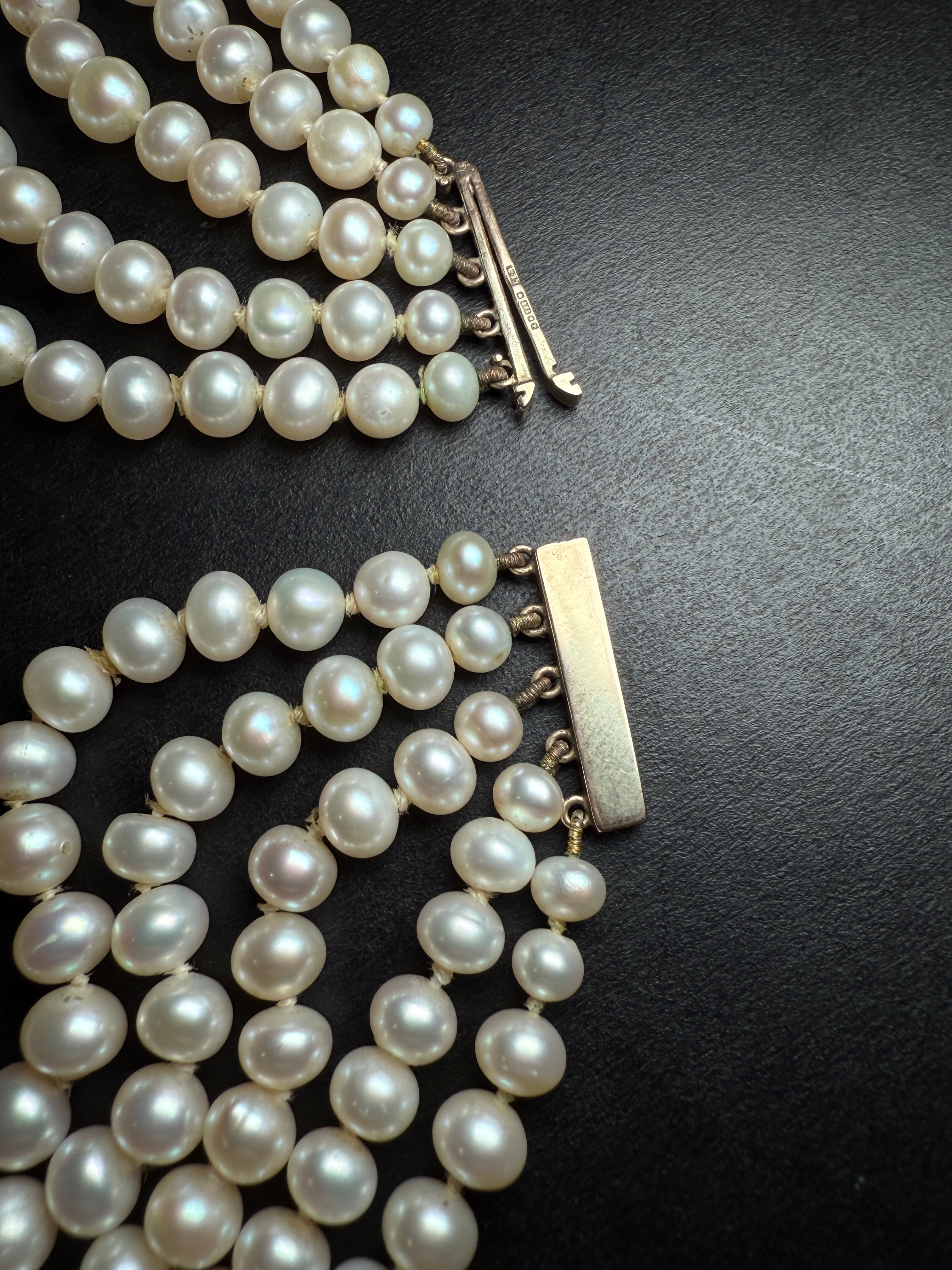 Elegant Five-Strand Freshwater Pearl Necklace for women