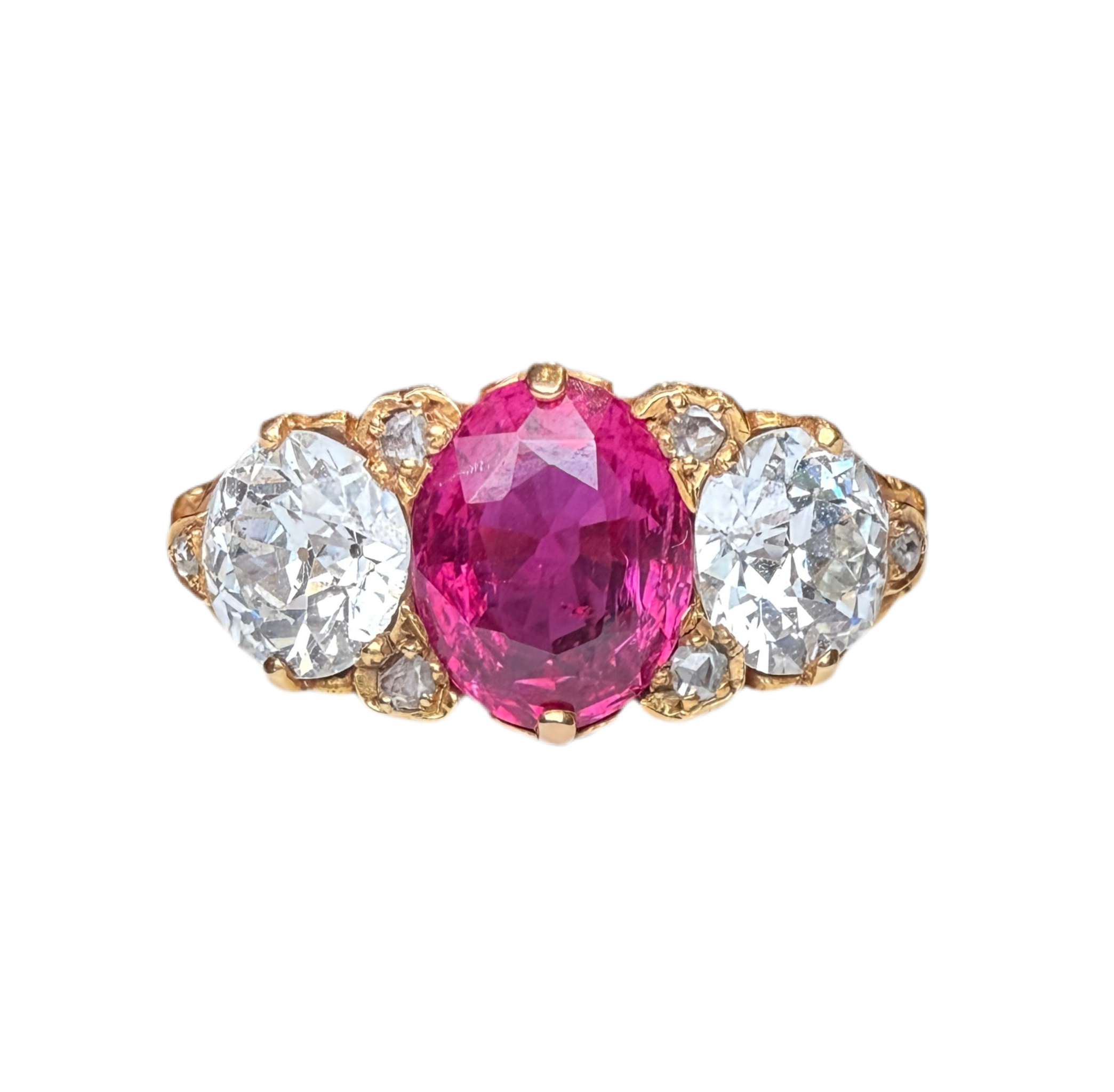Ruby and diamond ring