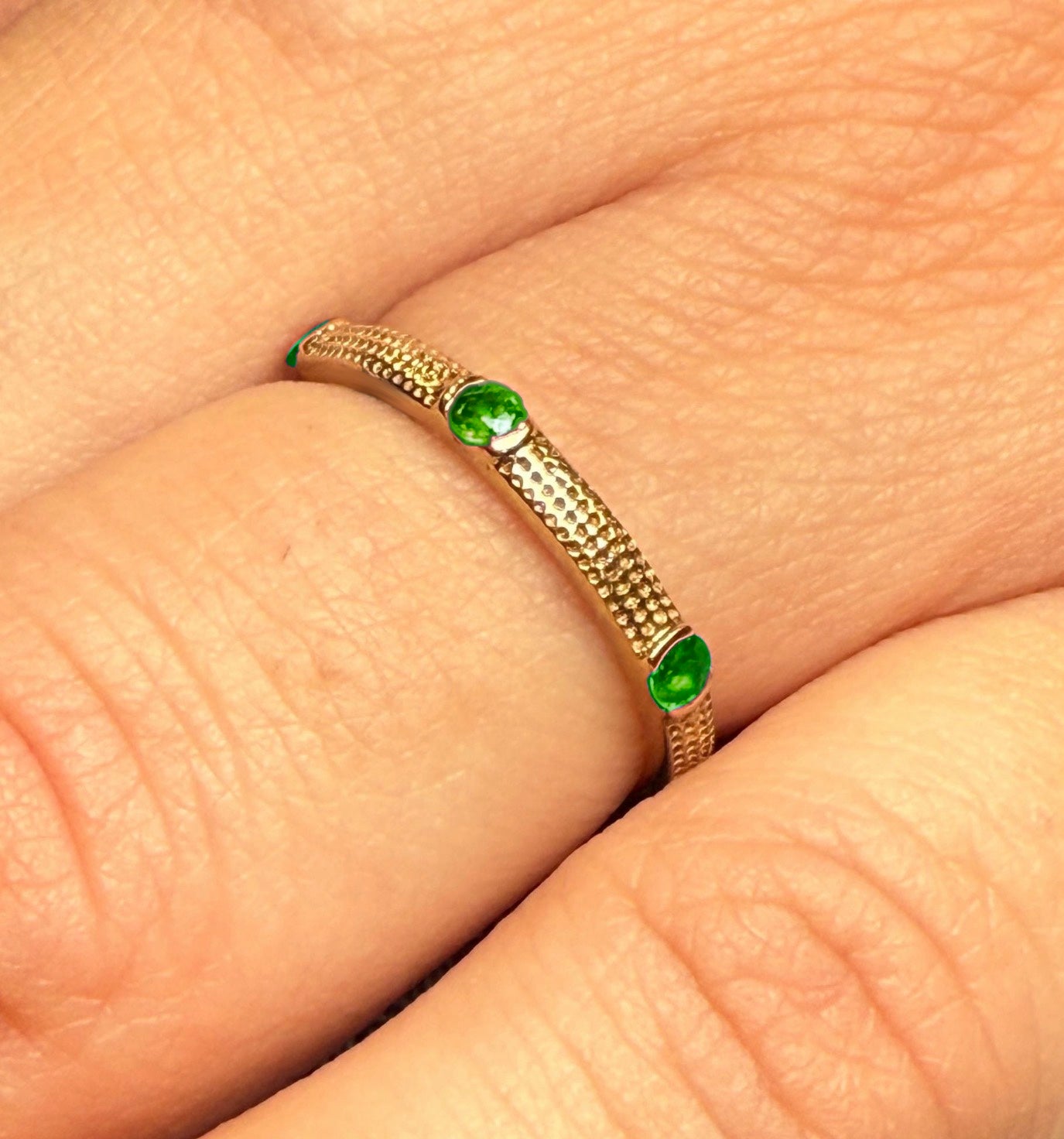 Elegant 9k Gold Ruby Ring – Timeless Design with Six Sparkling Rubies