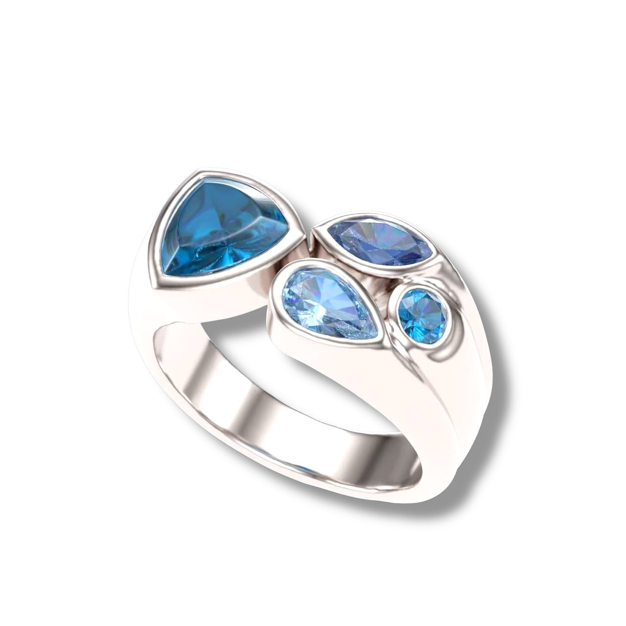 Blooming Flowers 18K Gold Ring for women