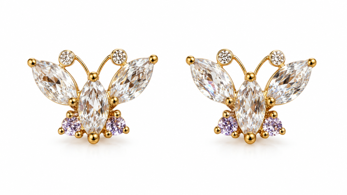 9k gold Topaz earring