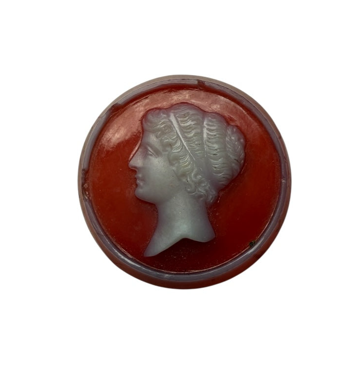 Round Sardonyx Cameo