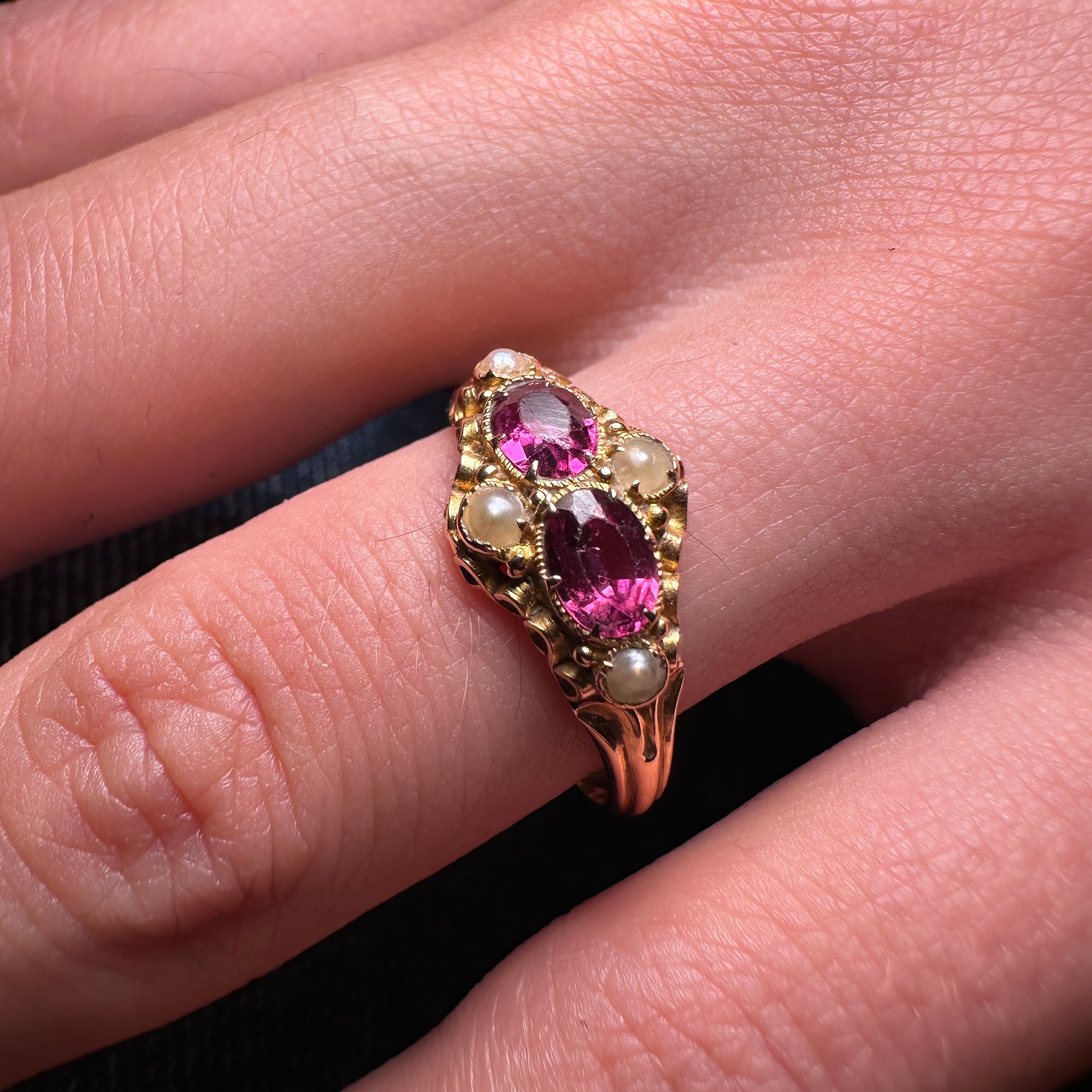 Tourmaline & Pearl Ring