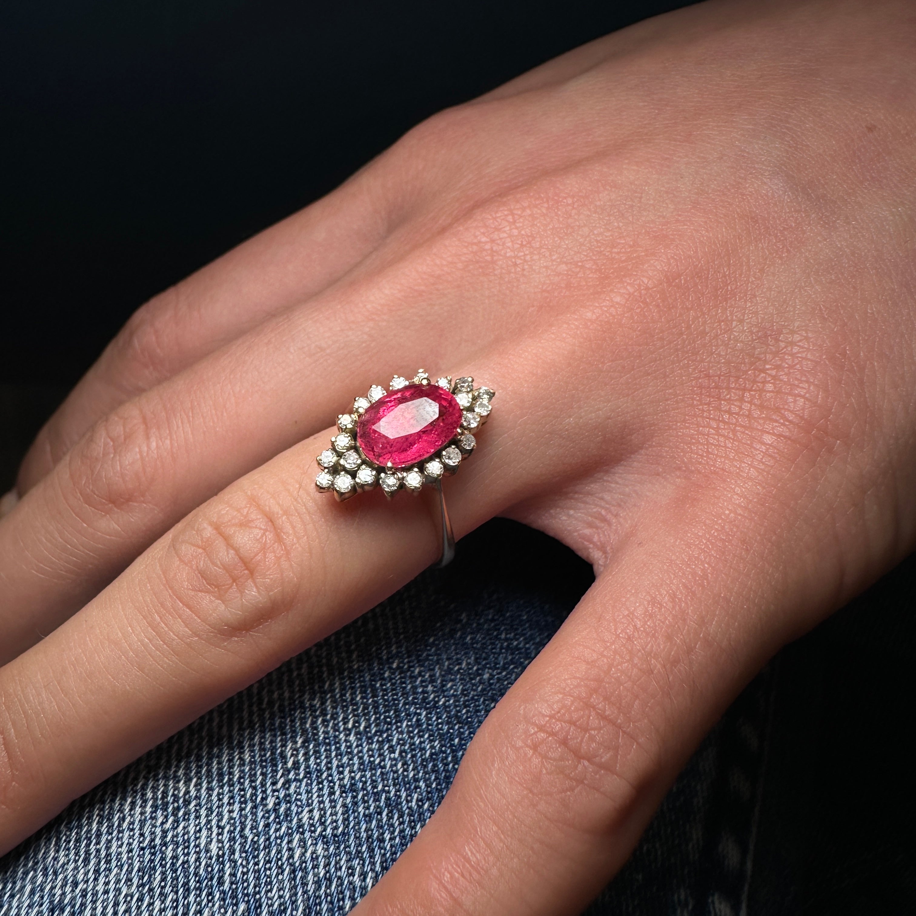 Tourmaline and Diamond Ring
