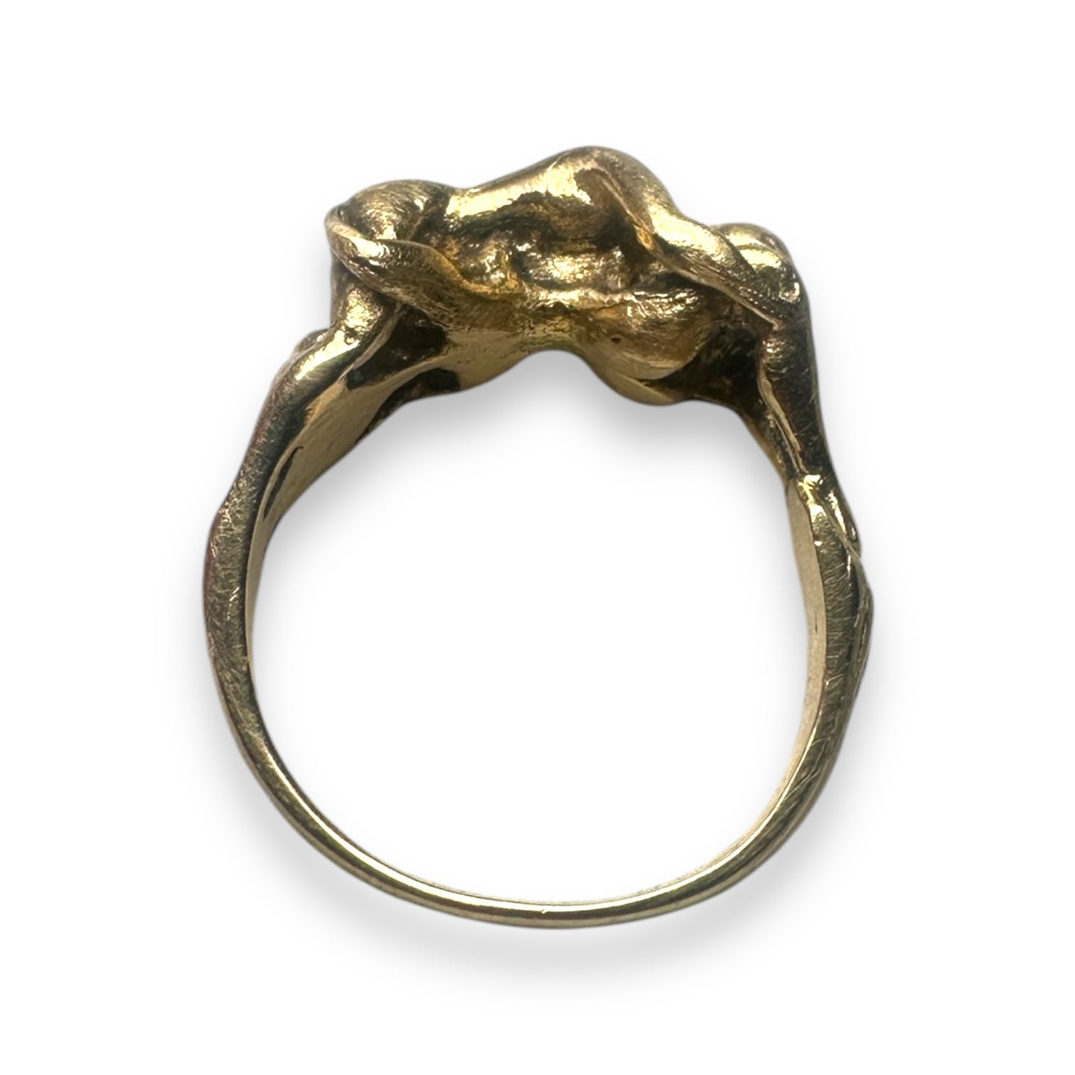 Erotic 18k gold ring