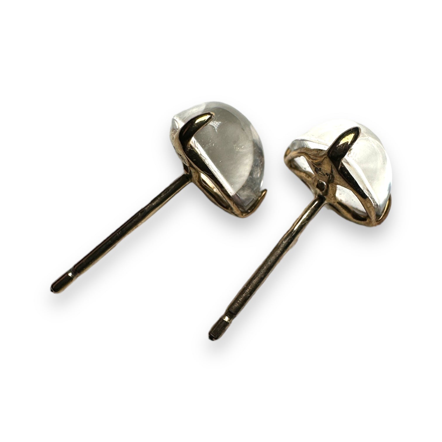 Rock cristal gold earring