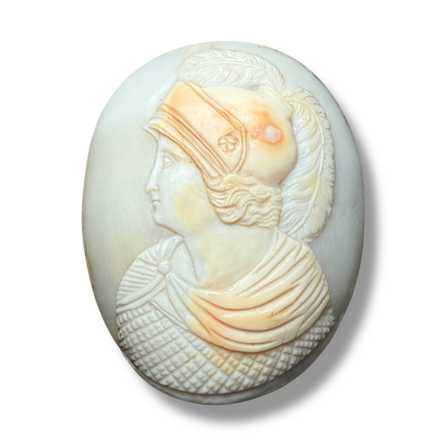 Antique Shell Cameo – Helmeted Warrior Goddess