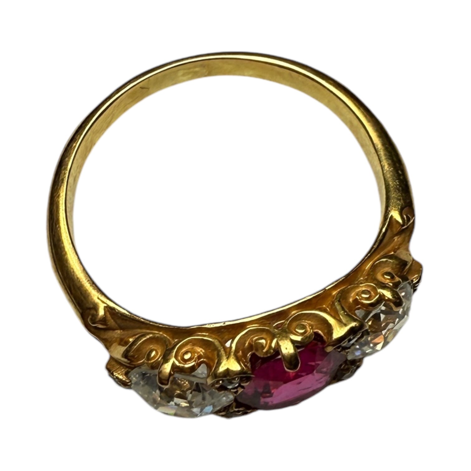 Ruby and diamond ring