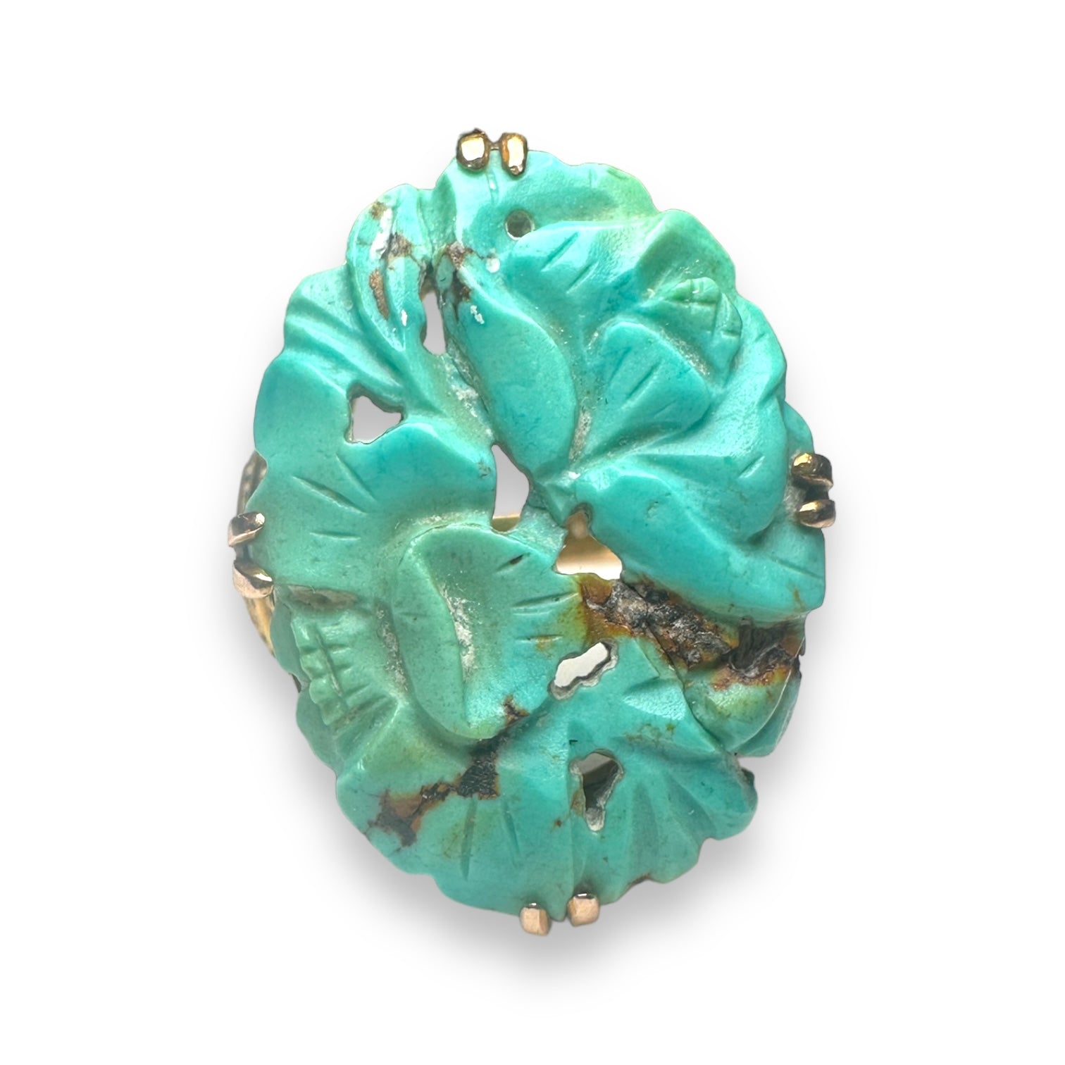 Turquoise gold ring