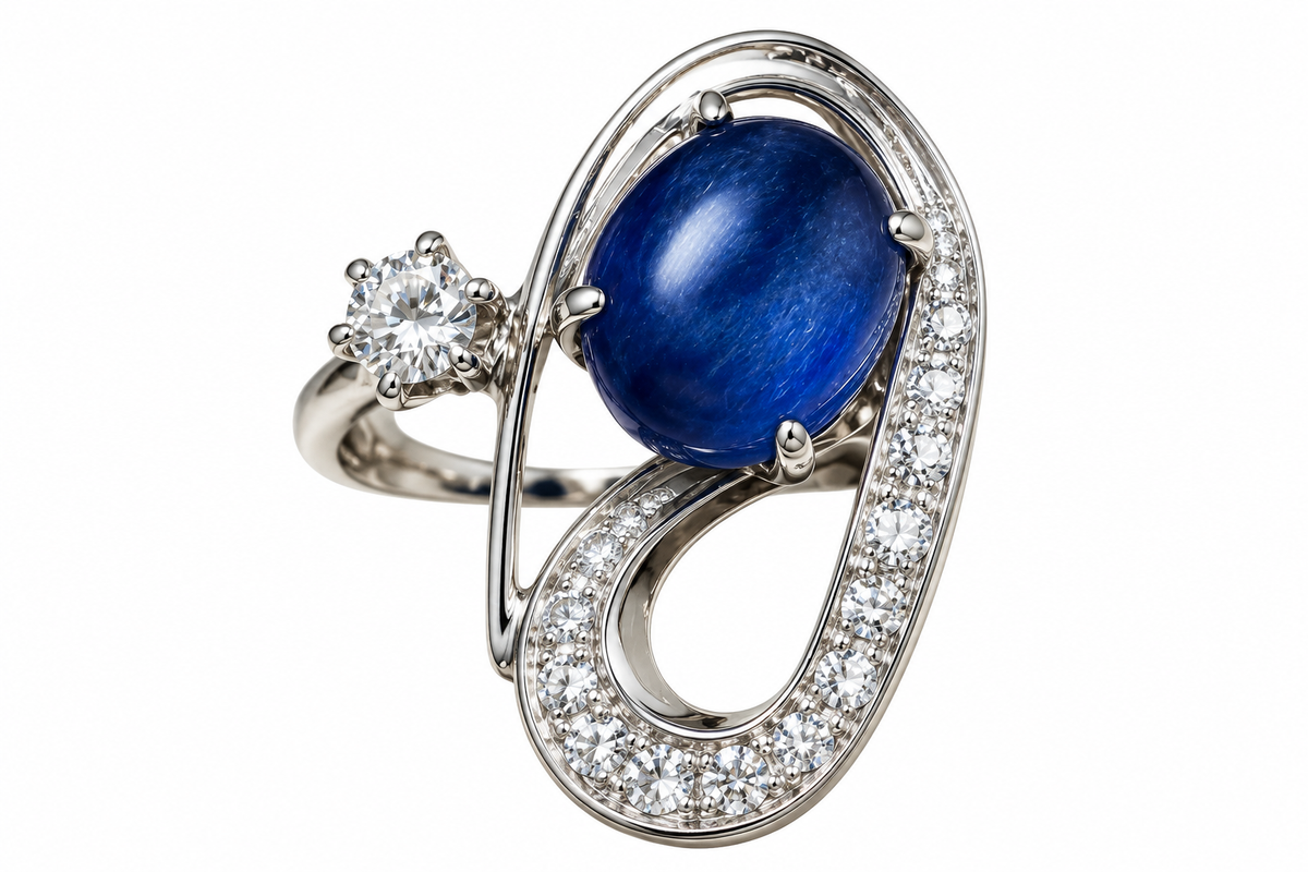 A sapphire and diamond ring