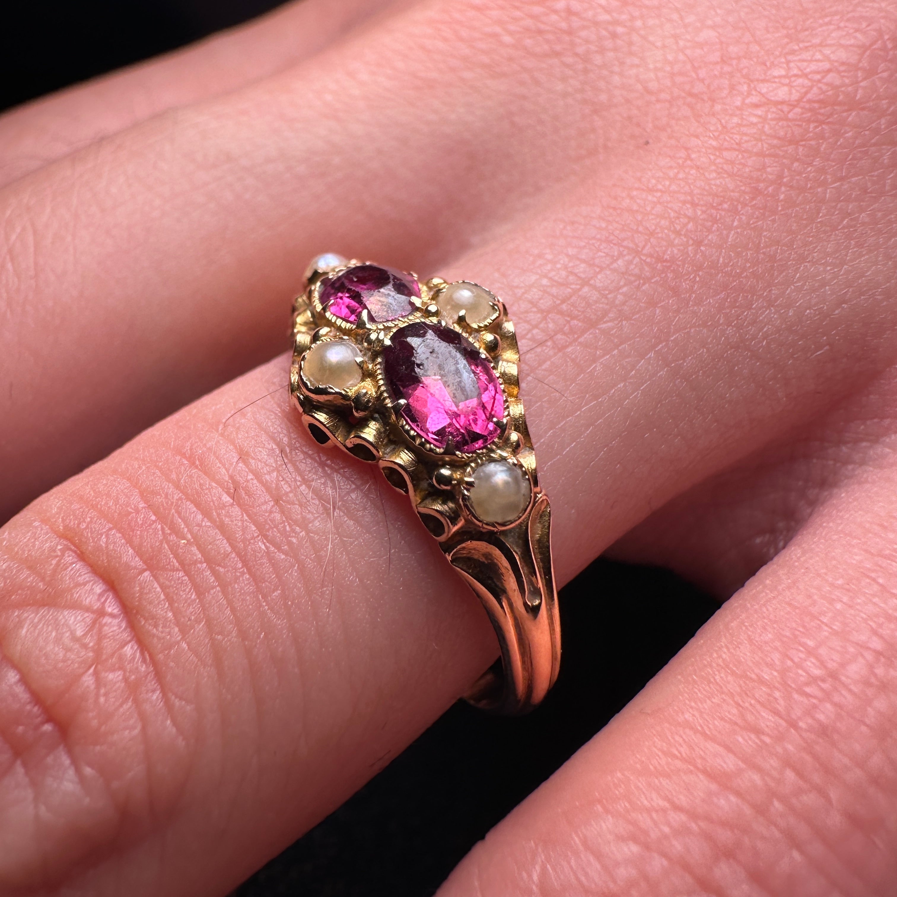 Tourmaline & Pearl Ring
