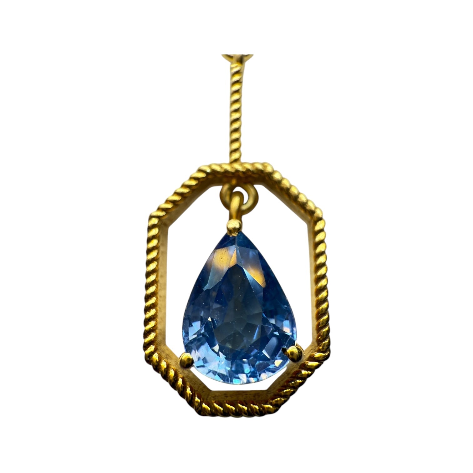 Sapphire and diamond drip earrings in 14k gold