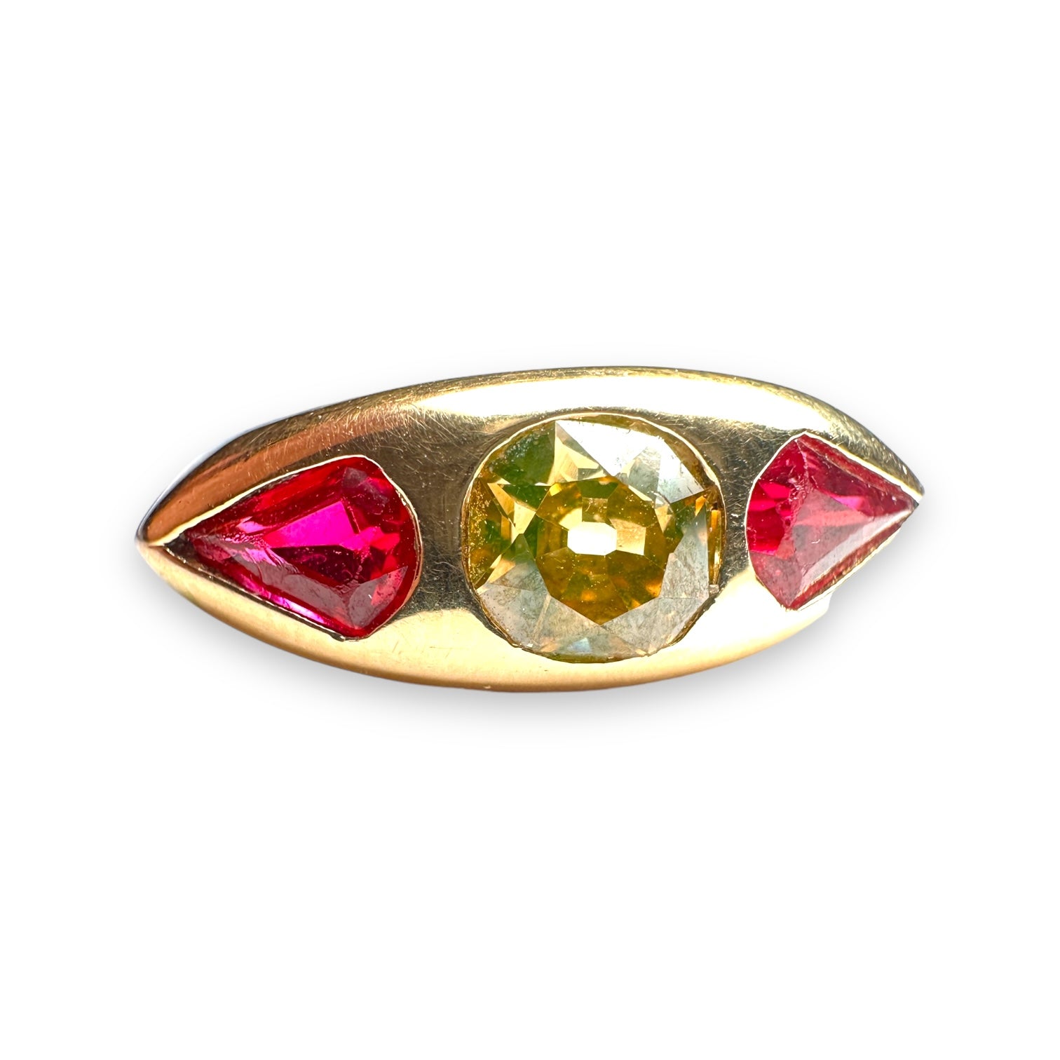 Yellow diamond gold engagement ring