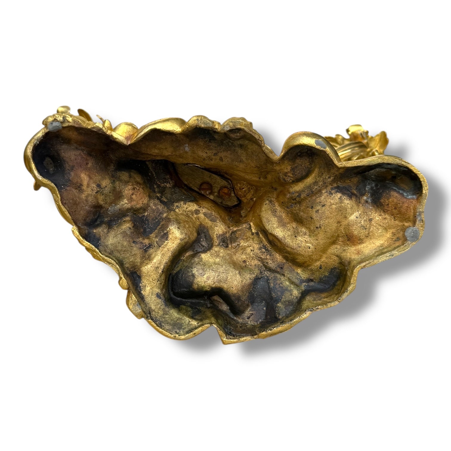 Elegant Gilt Bronze Three-Arm Candelabra – Rococo Style