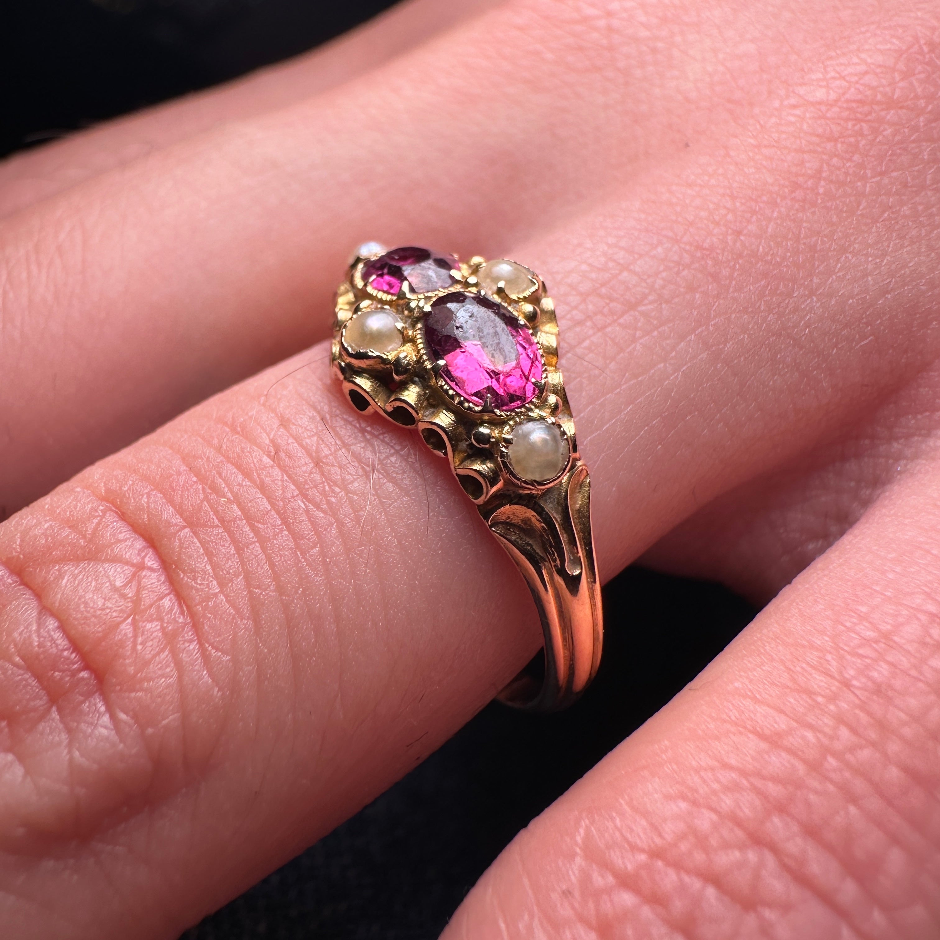 Tourmaline & Pearl Ring