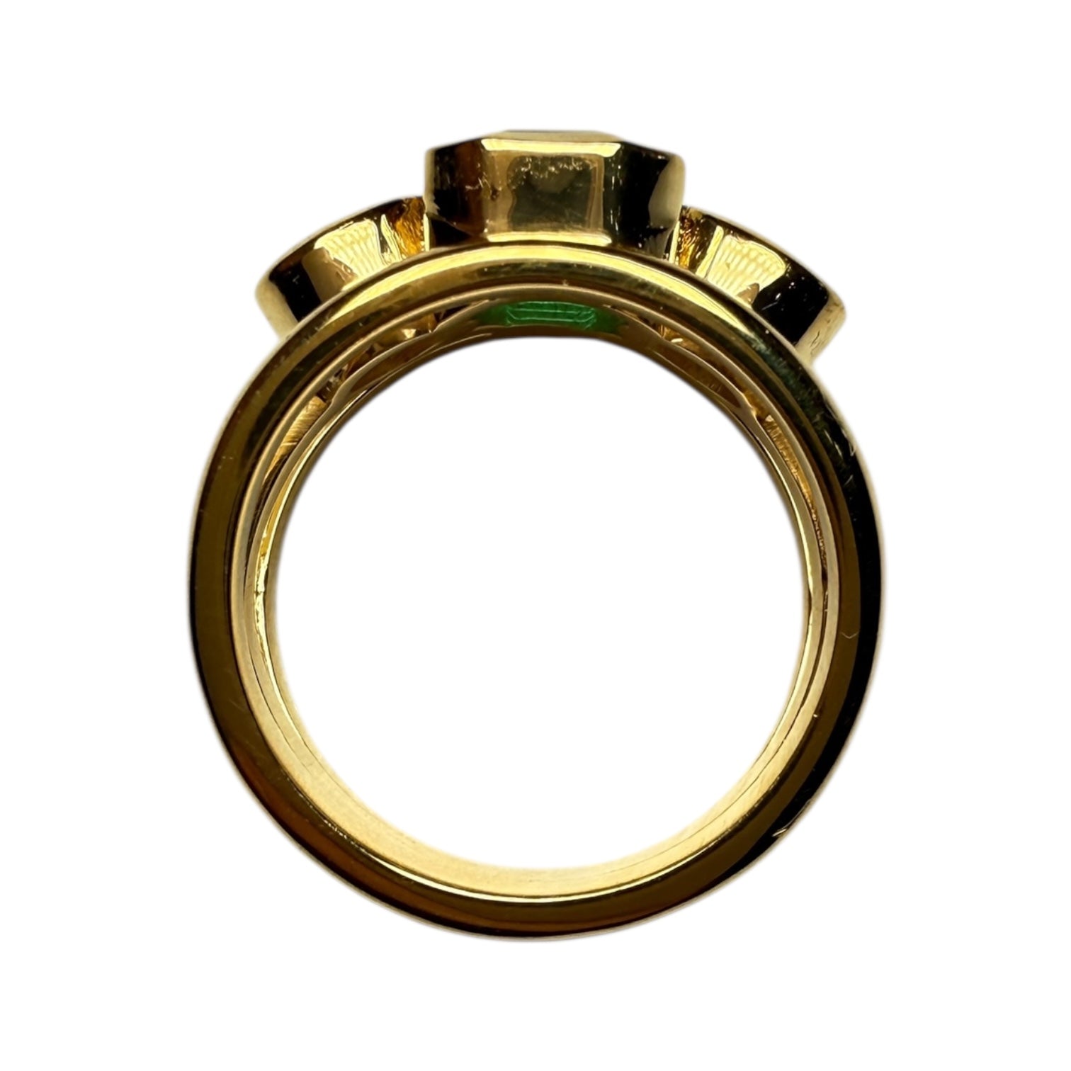 14kt Yellow Gold Ring with Natural Emerald and Diamonds – 1.39ct Center Stone