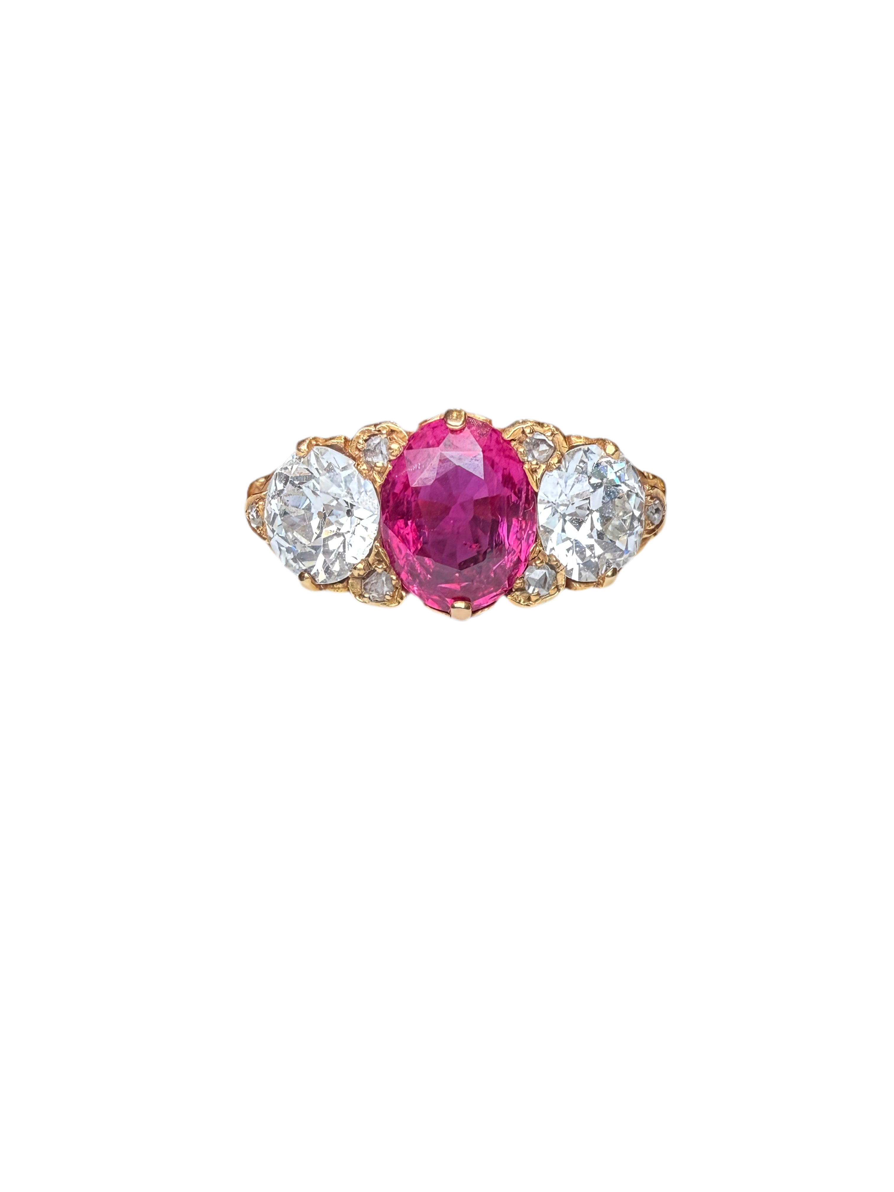 Ruby and diamond ring