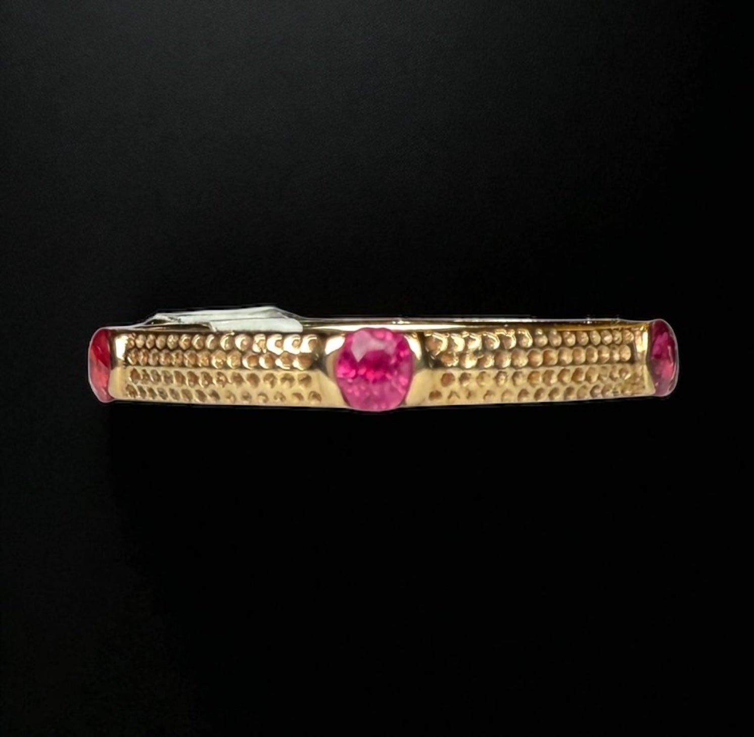 Elegant 9k Gold Ruby Ring – Timeless Design with Six Sparkling Rubies