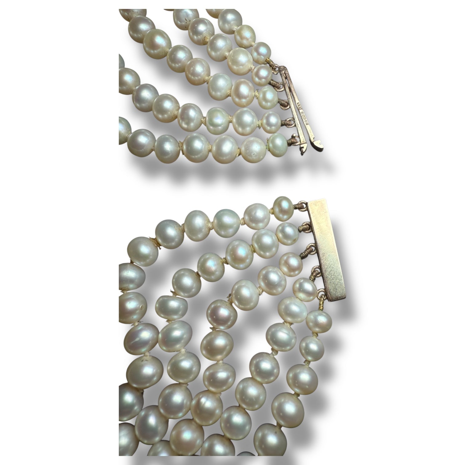 Elegant Five-Strand Freshwater Pearl Necklace for women