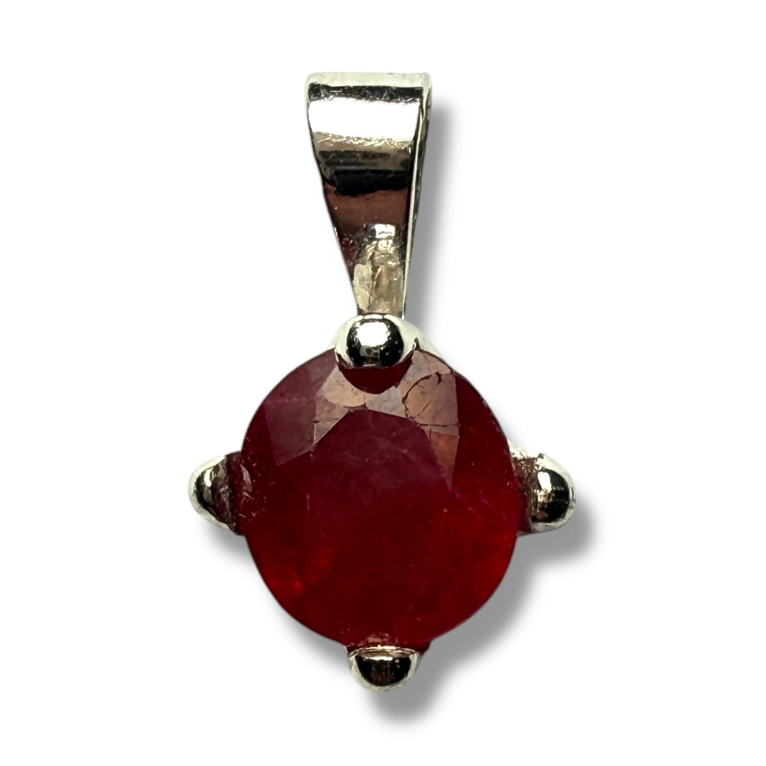 18k gold ruby pendant