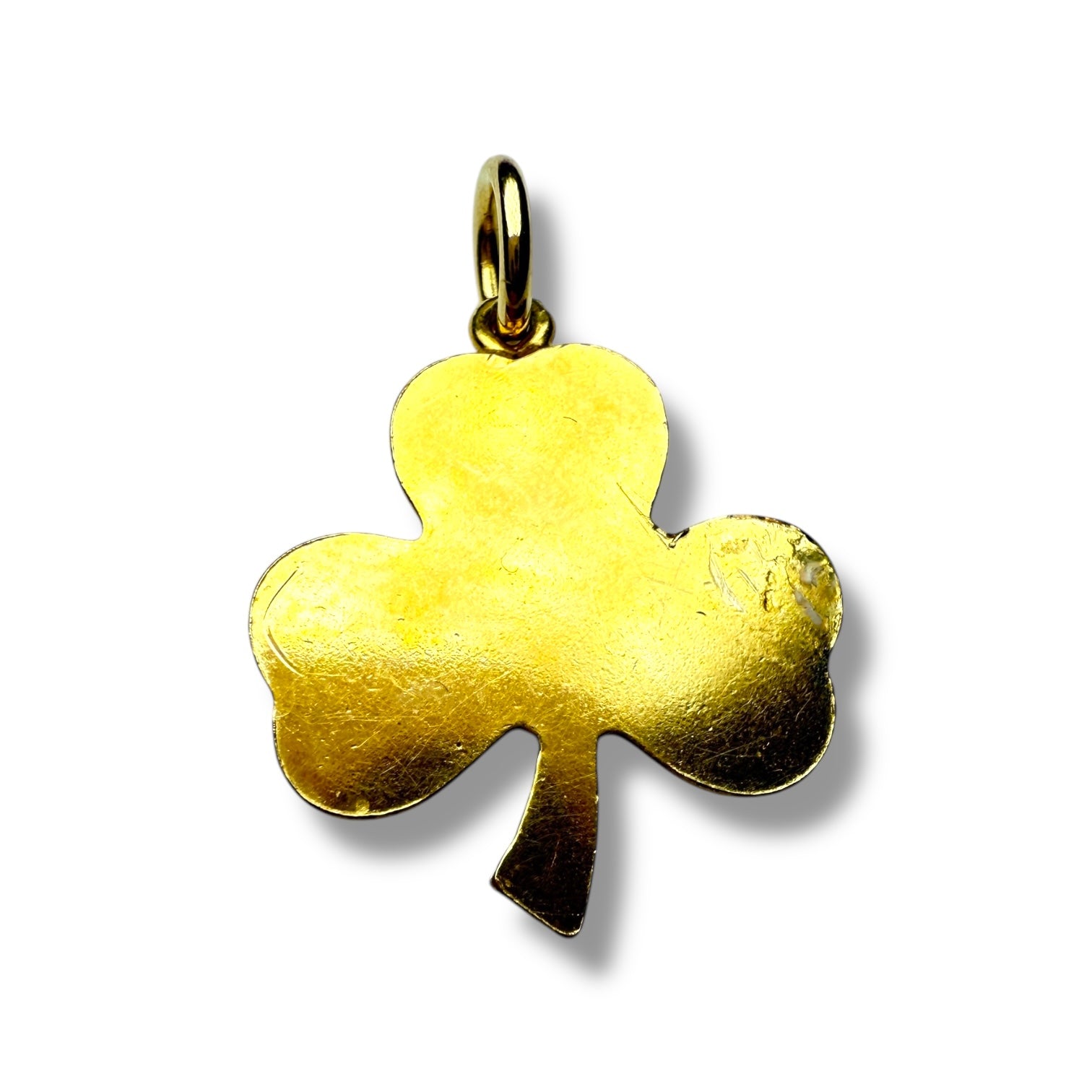 9k gold green stone pendant for women