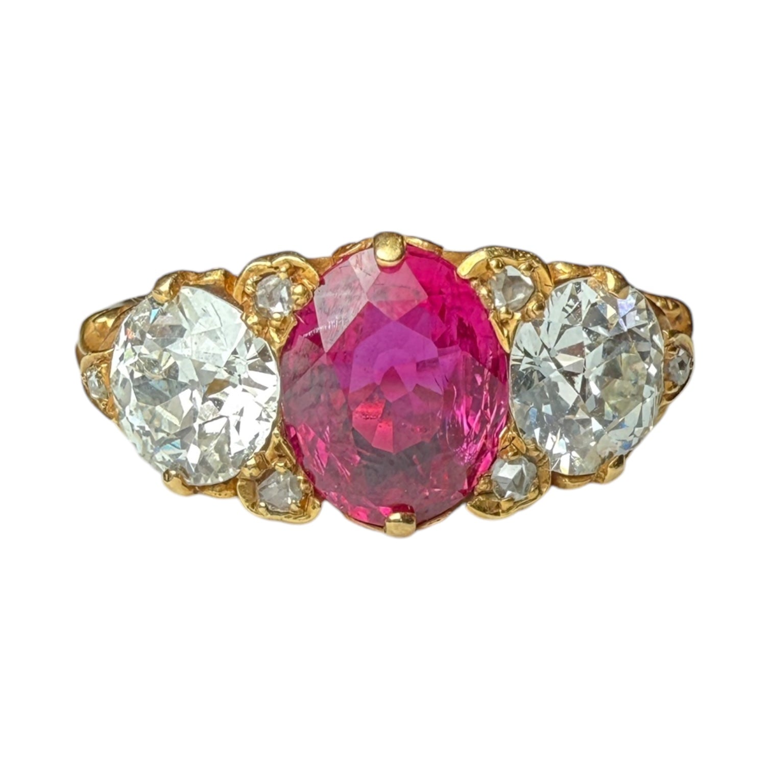 Ruby and diamond ring