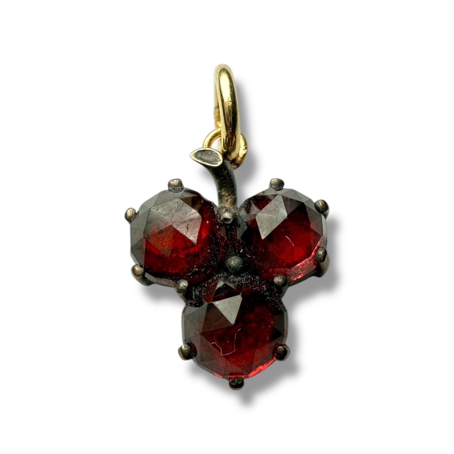 9k gold garnet pendant for women
