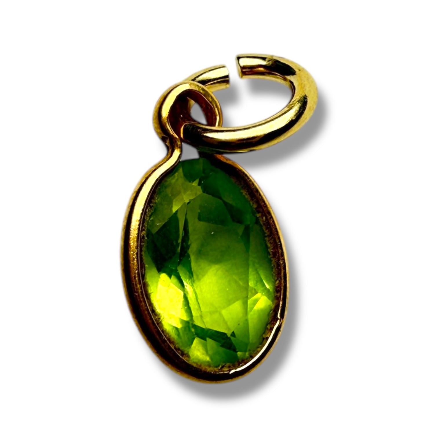 9k gold peridot pendant for women