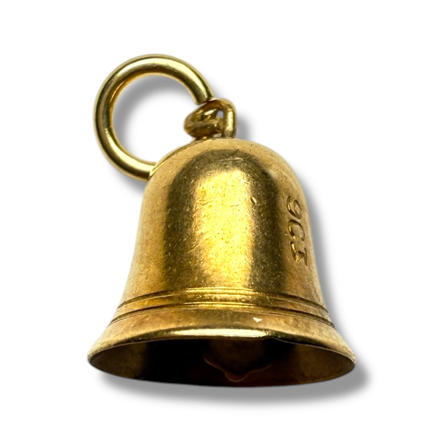 9k gold bell pendant