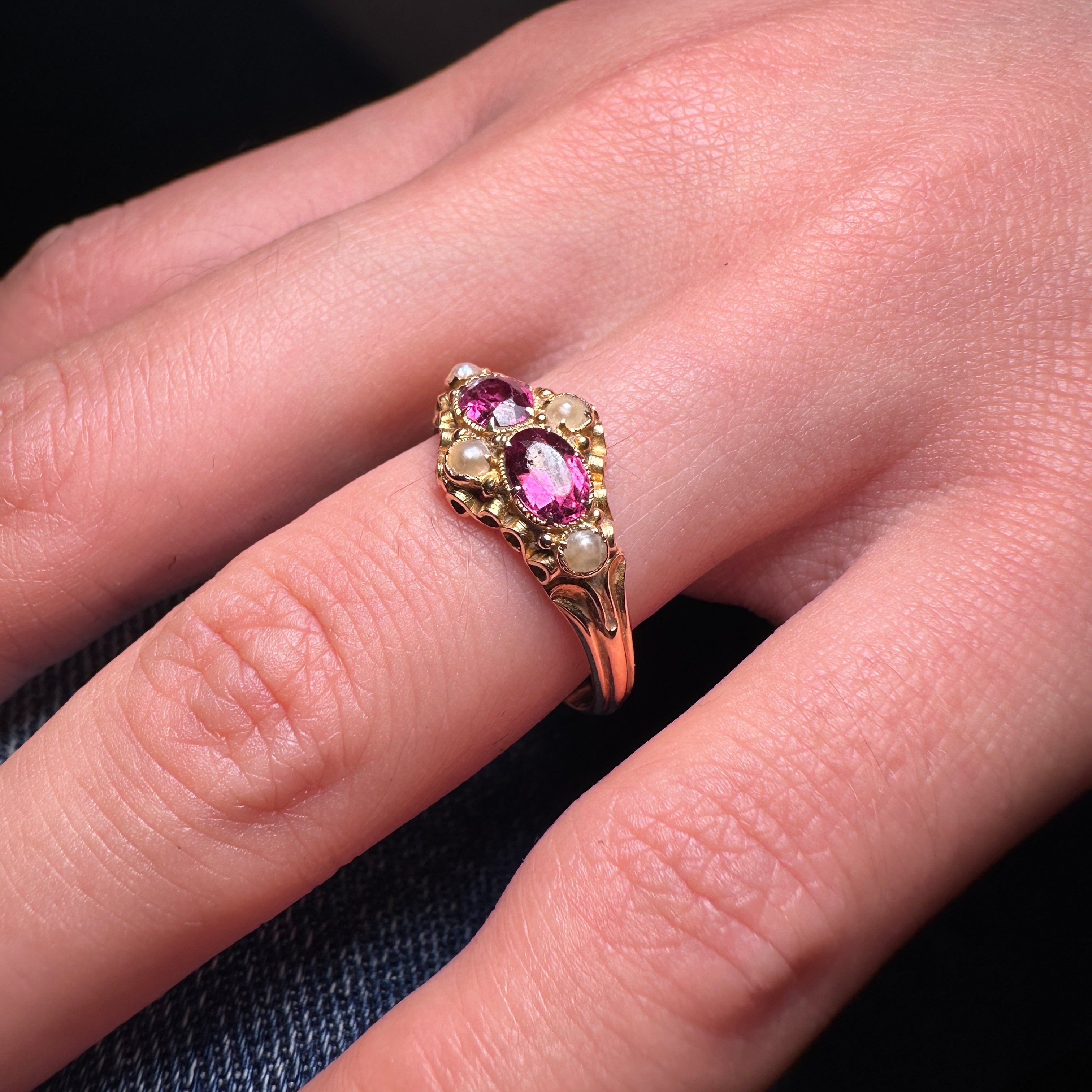 Tourmaline & Pearl Ring