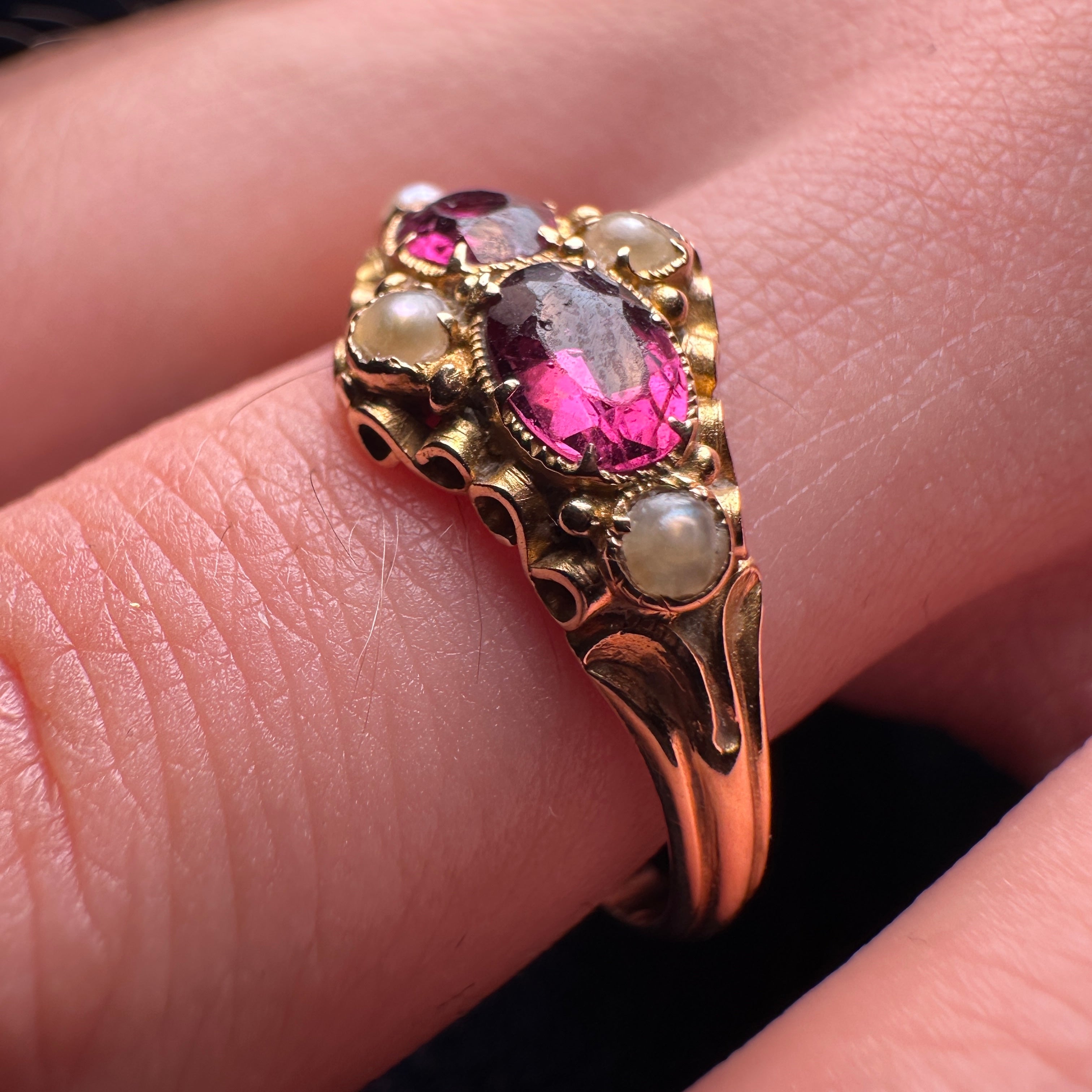 Tourmaline & Pearl Ring