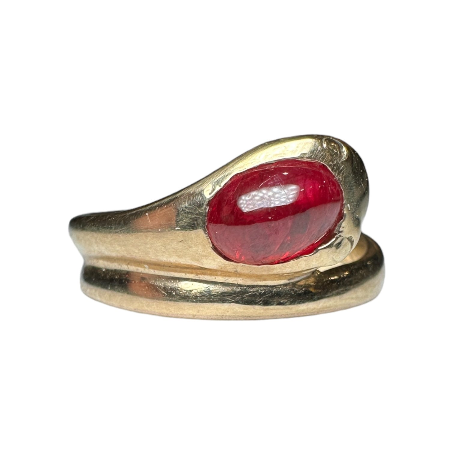 Ruby snake ring