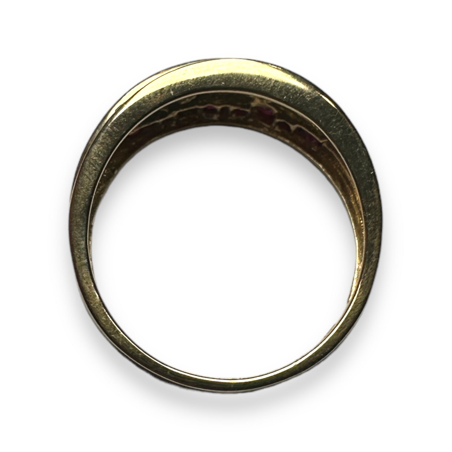 Ruby and diamond engagement ring