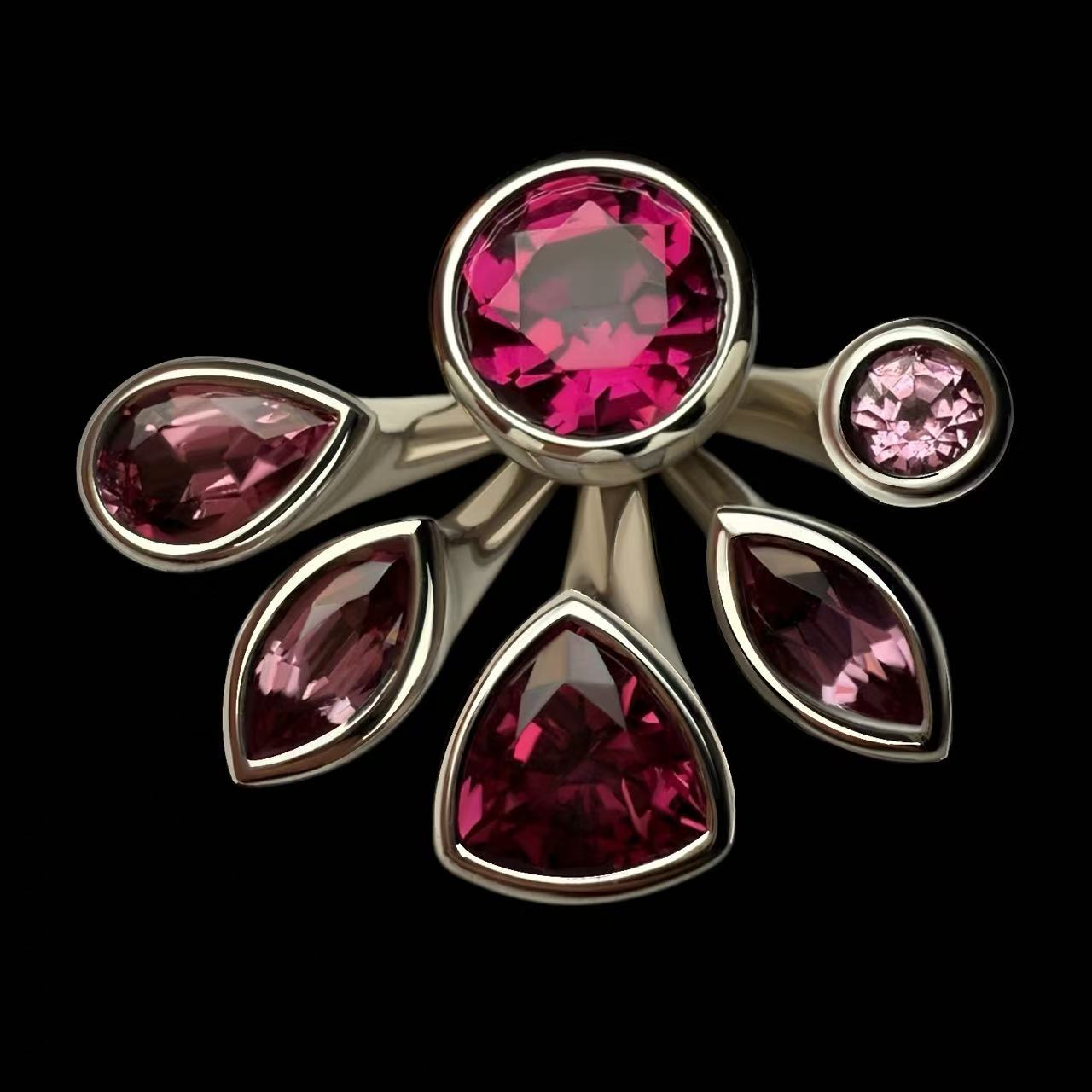 Blooming Flowers 18K GoldStud Earrings