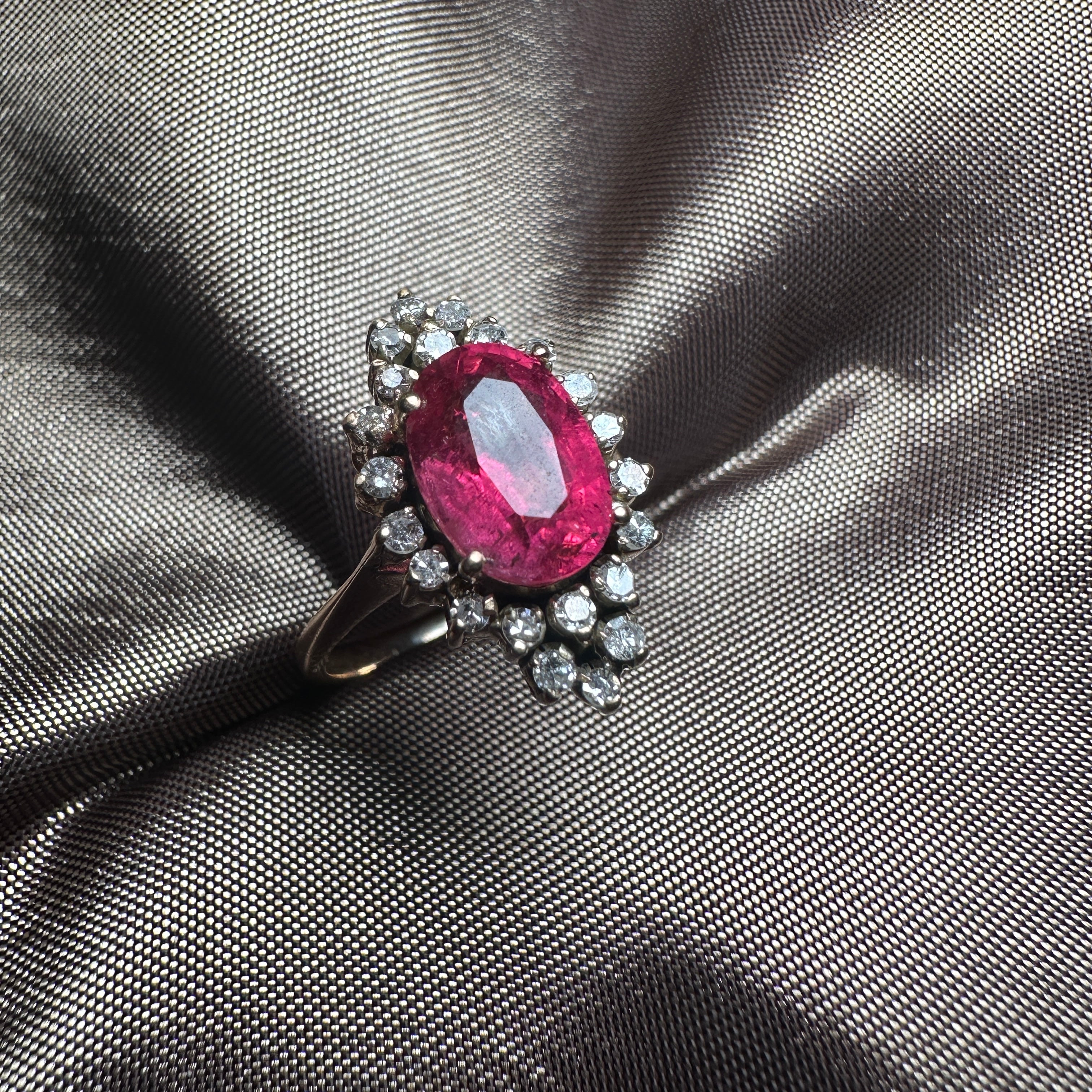 Tourmaline and Diamond Ring