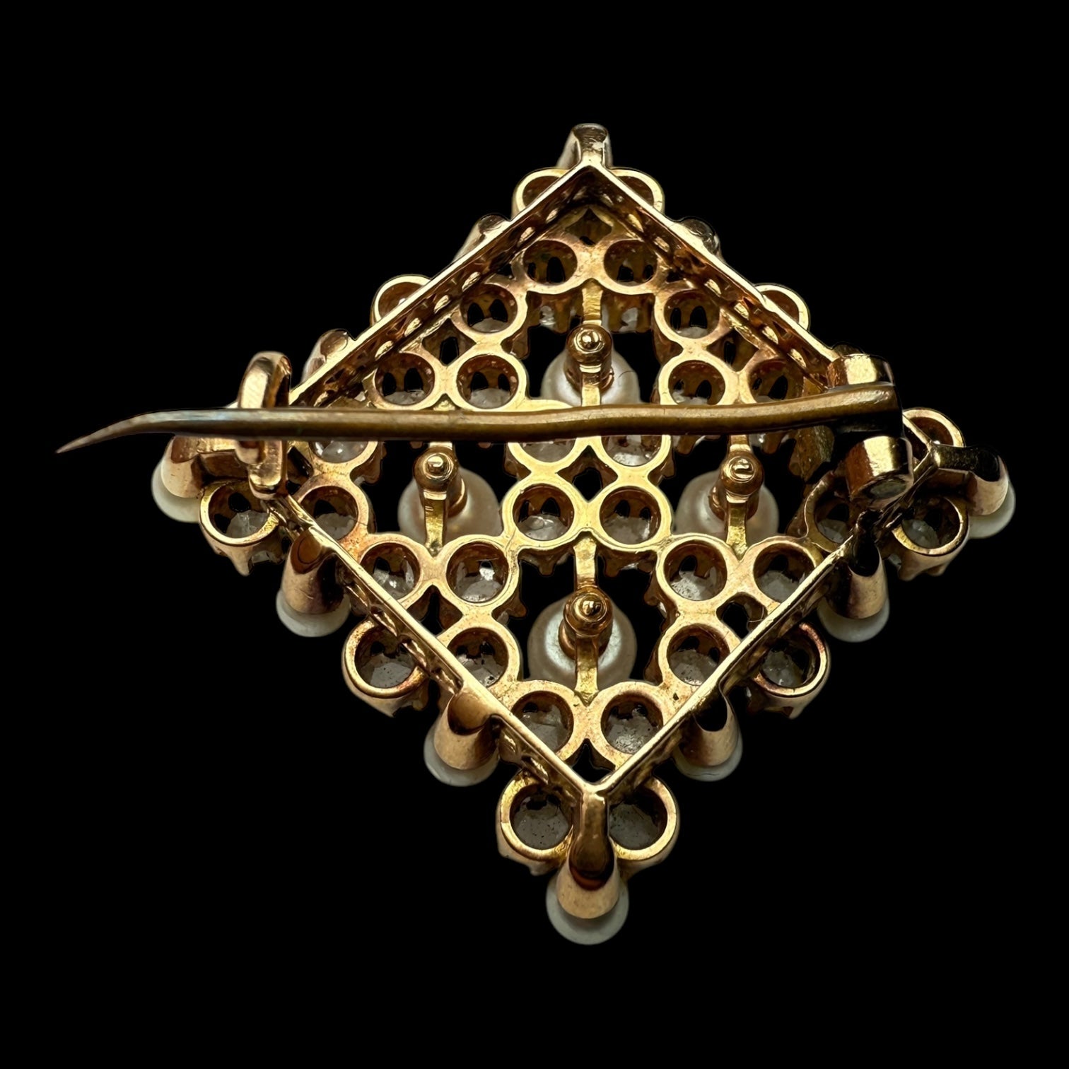 Diamonds and pearls Brooch