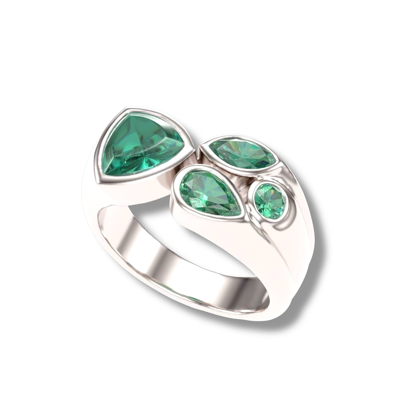 Blooming Flowers 18K Gold Ring for women