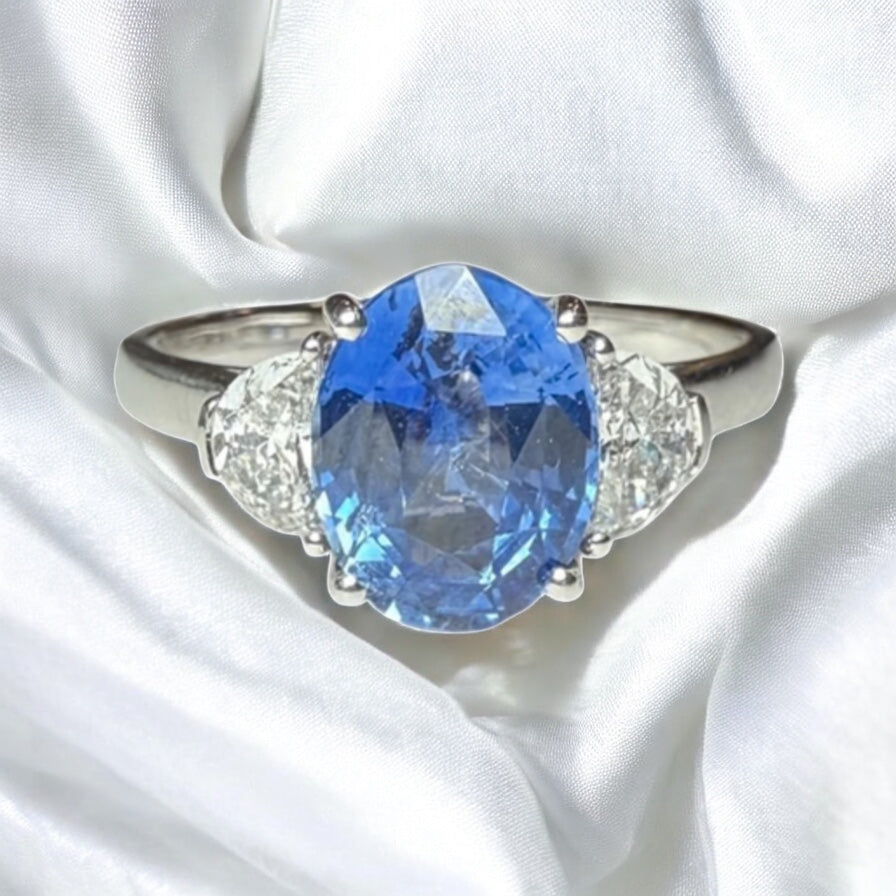 Sapphire and diamond ring