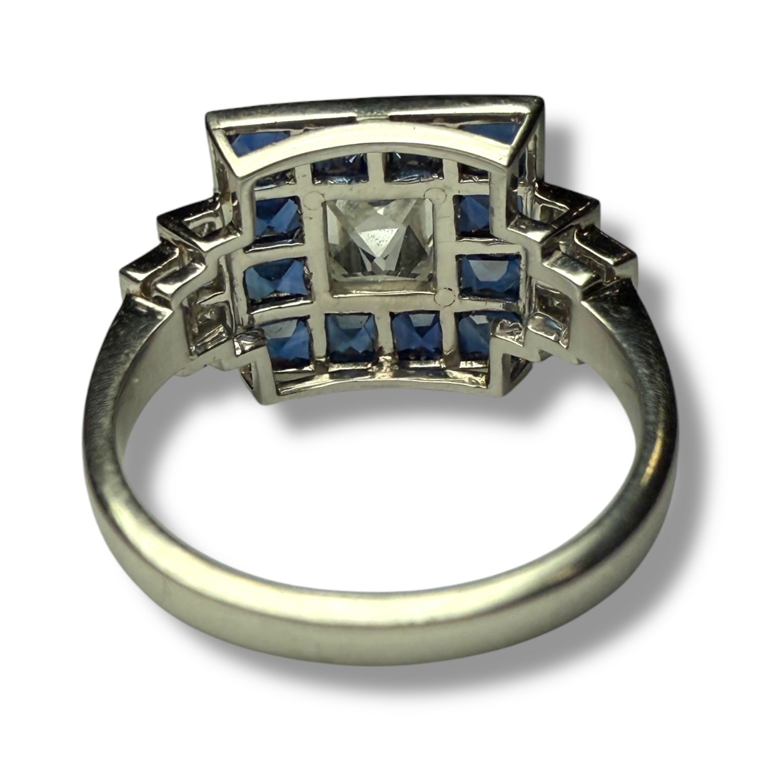 Diamond and sapphire ring