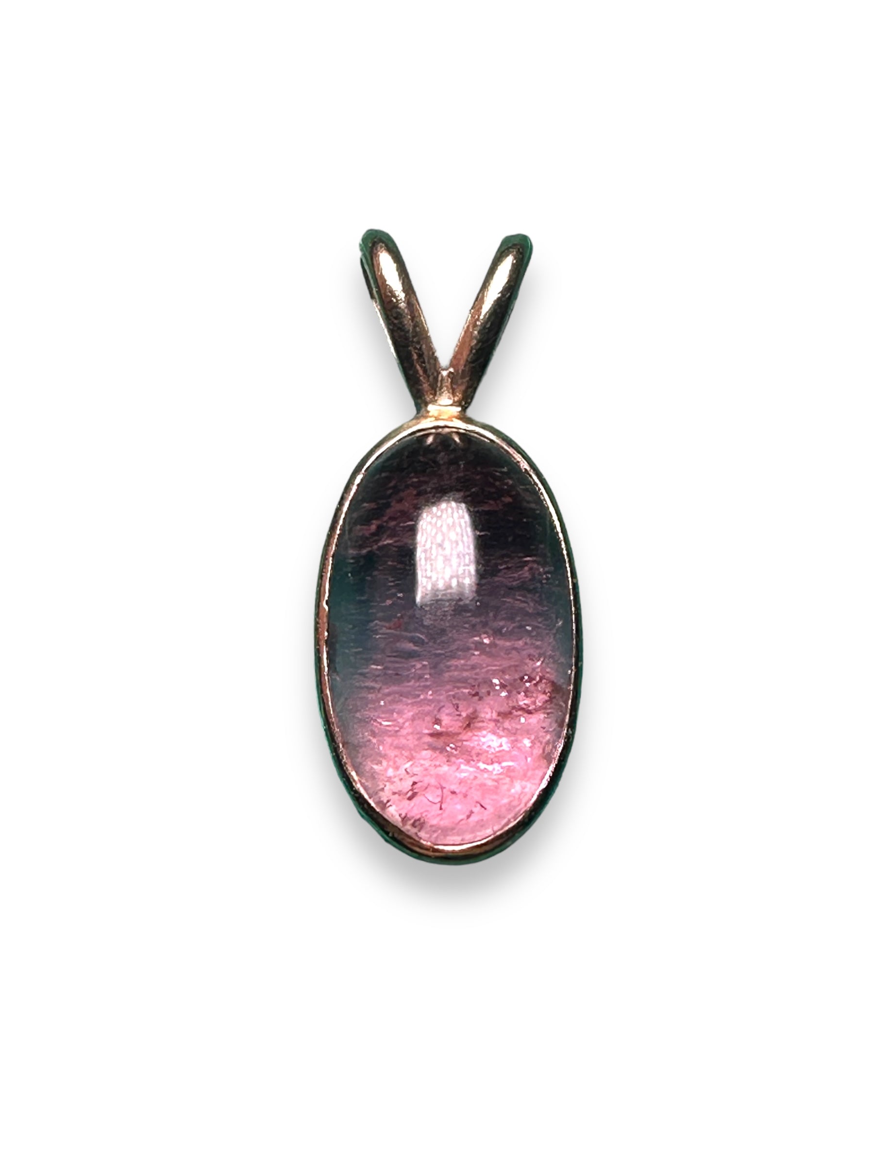 Exquisite 18-Carat Gold Pendant with Tourmaline,