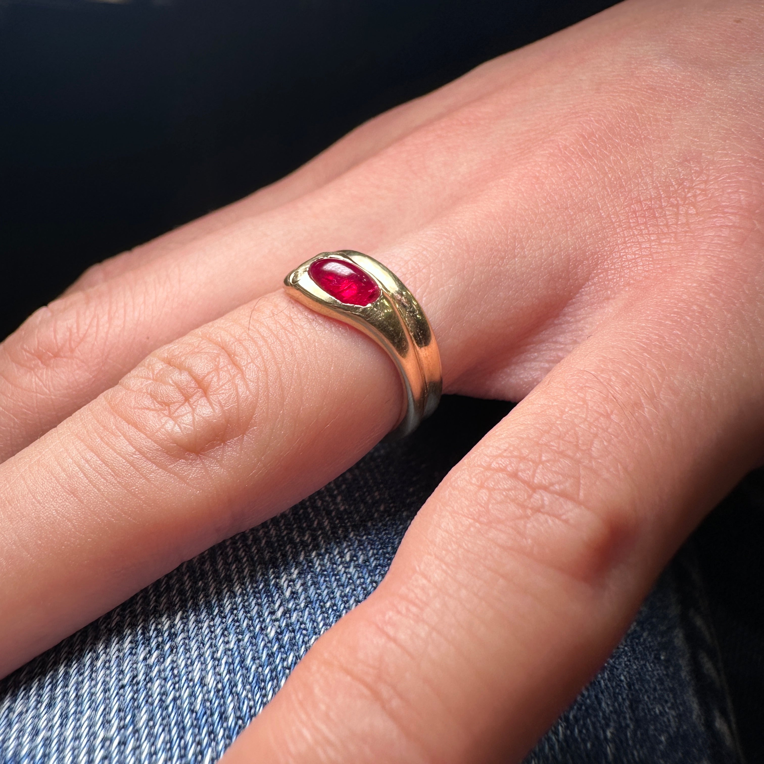 Ruby snake ring