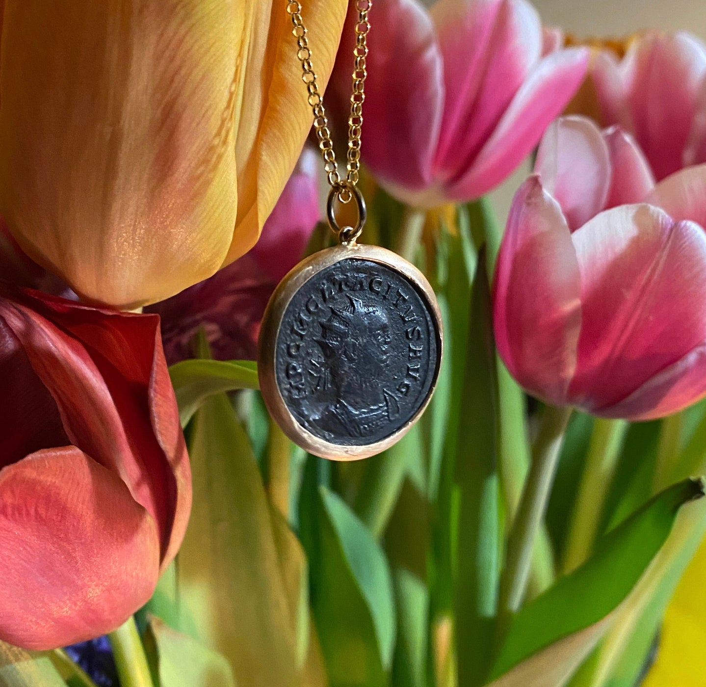 Roman coin antique (275-276 Rome imperatore Tacitus)