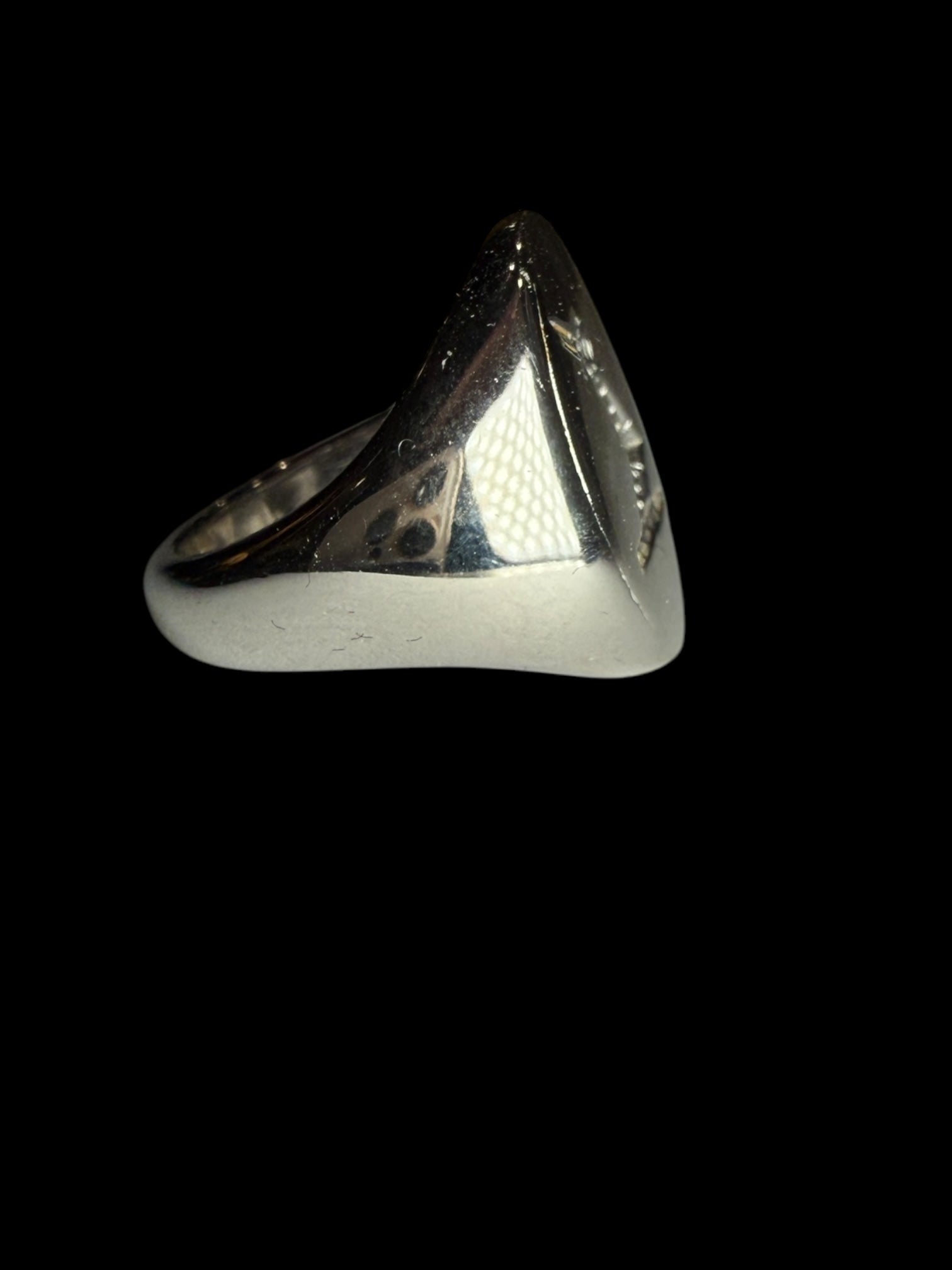 Silver signet ring