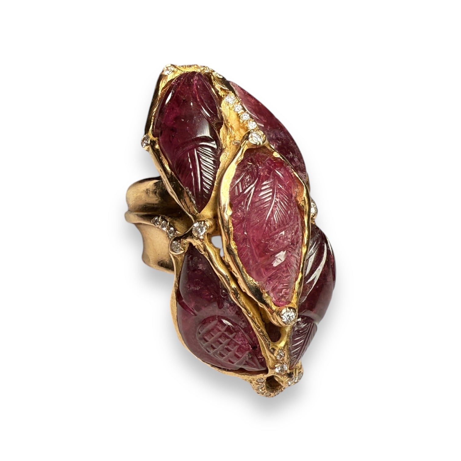 Tourmaline and diamonds ring by Maurizio Pintaldi