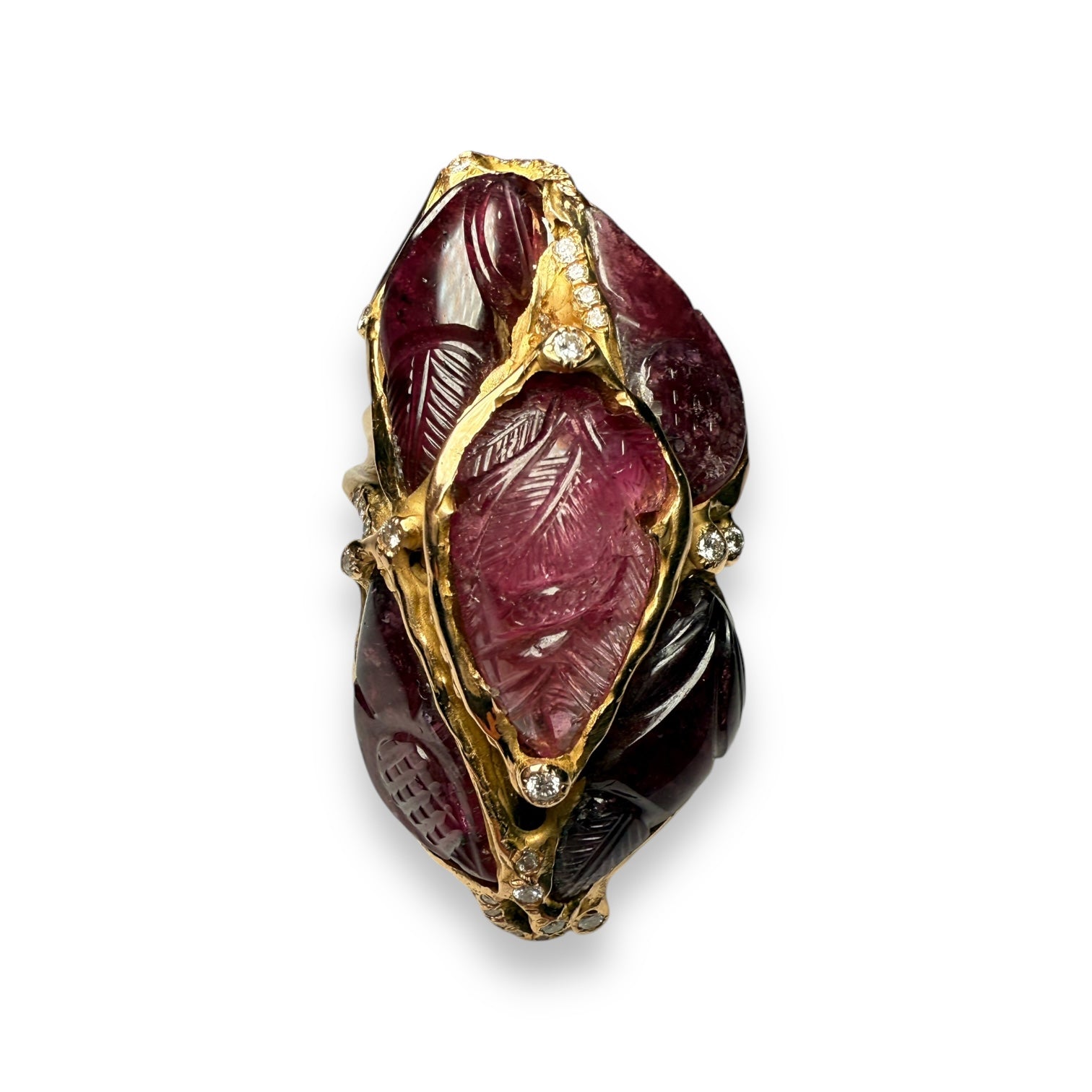 Tourmaline and diamonds ring by Maurizio Pintaldi