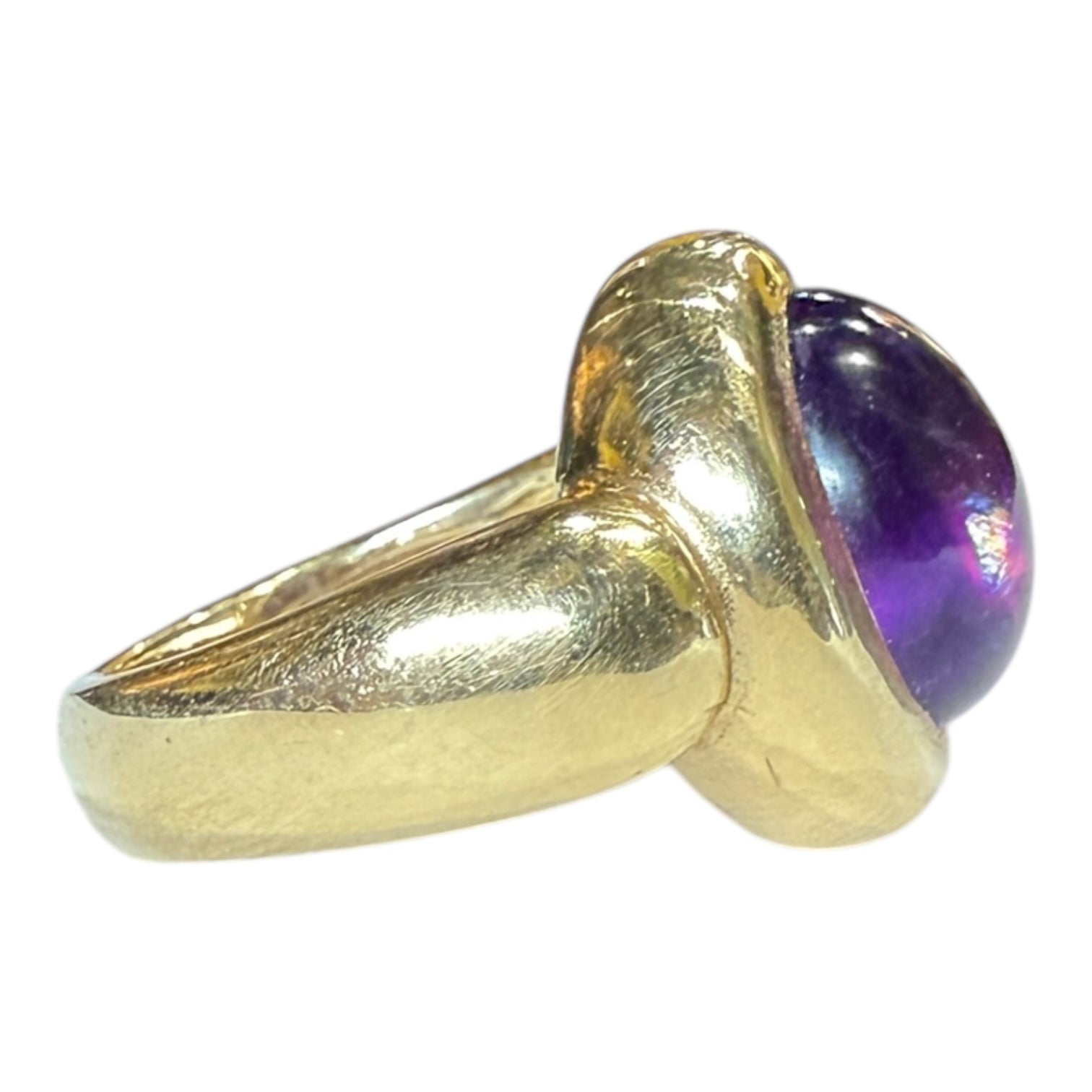 Amethyst gold ring