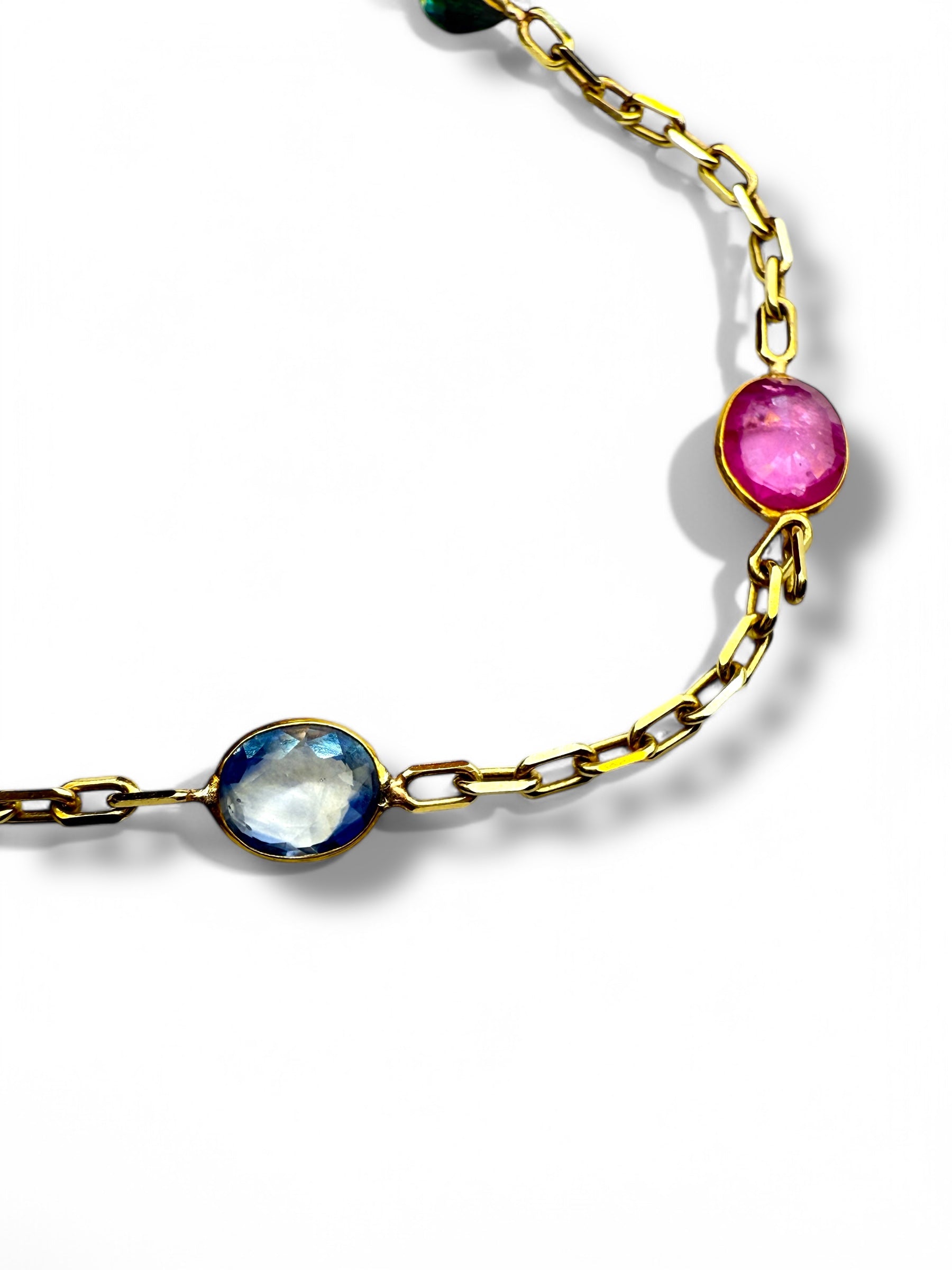Multi colour sapphire bracelet