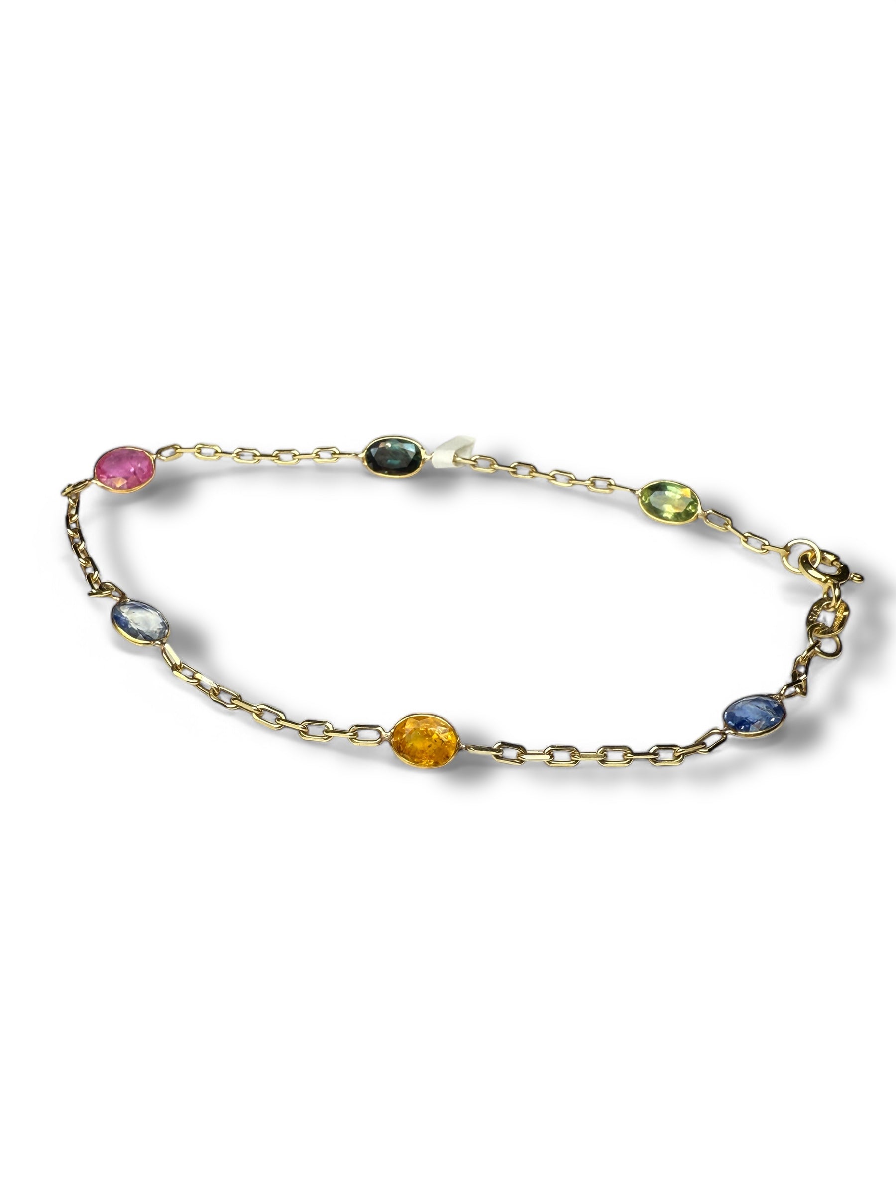 Multi colour sapphire bracelet