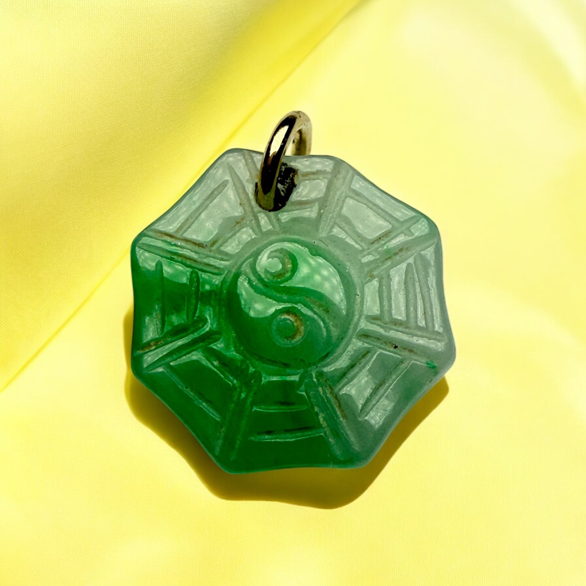 Jade gold pendant for women